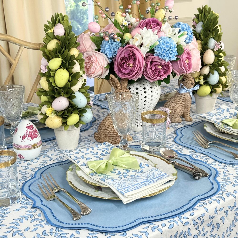 Blue Leaves - Tablecloth