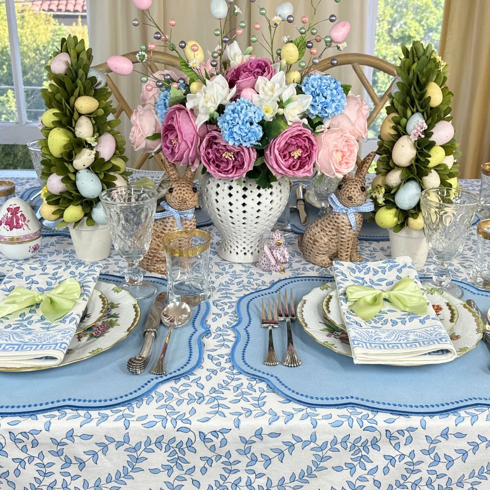 Blue Leaves - Tablecloth