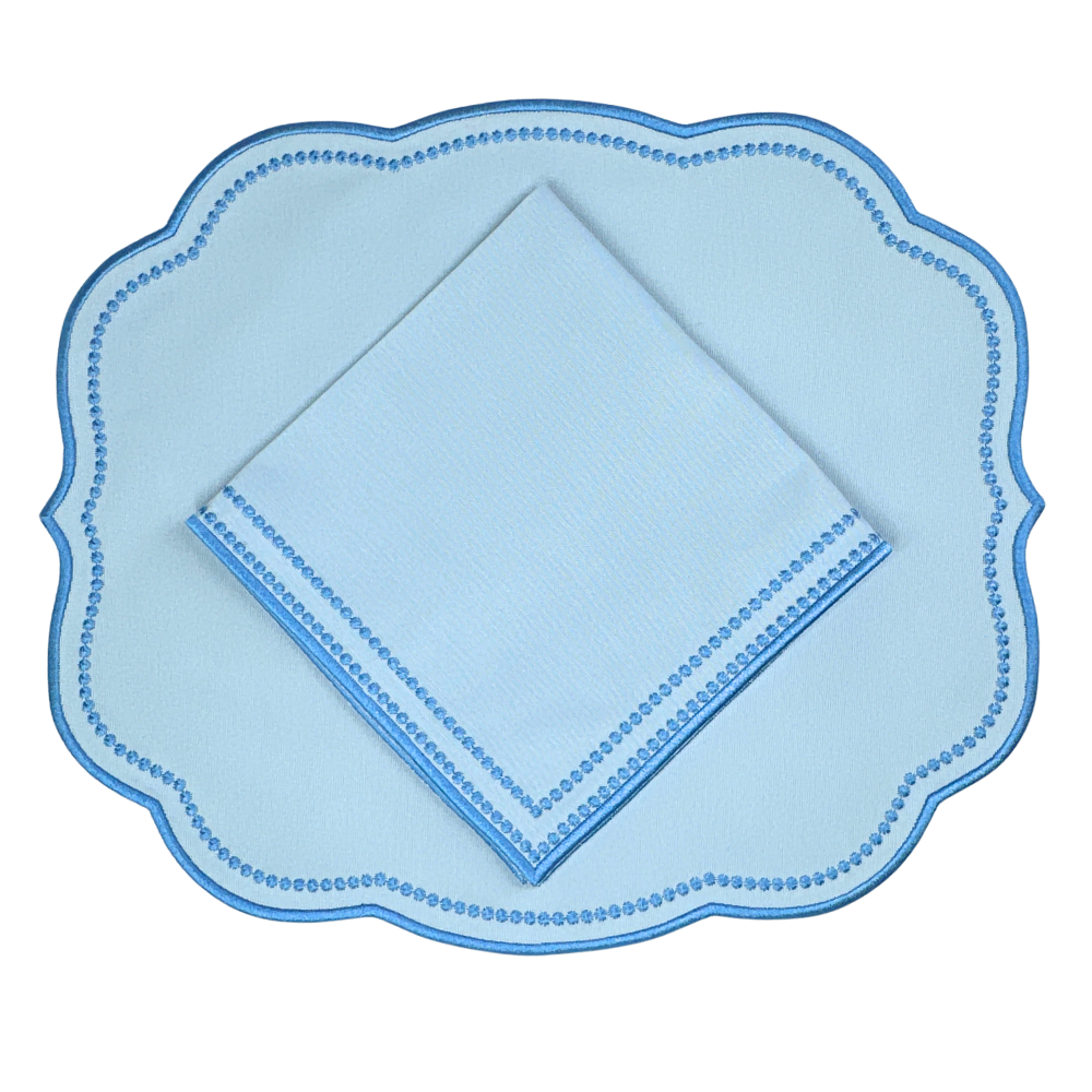 Charlotte Napkin - Blue and Blue (Set of 4)
