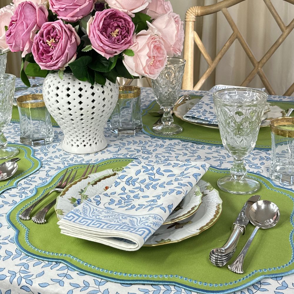 Blue Leaves - Napkin (Set of 4)