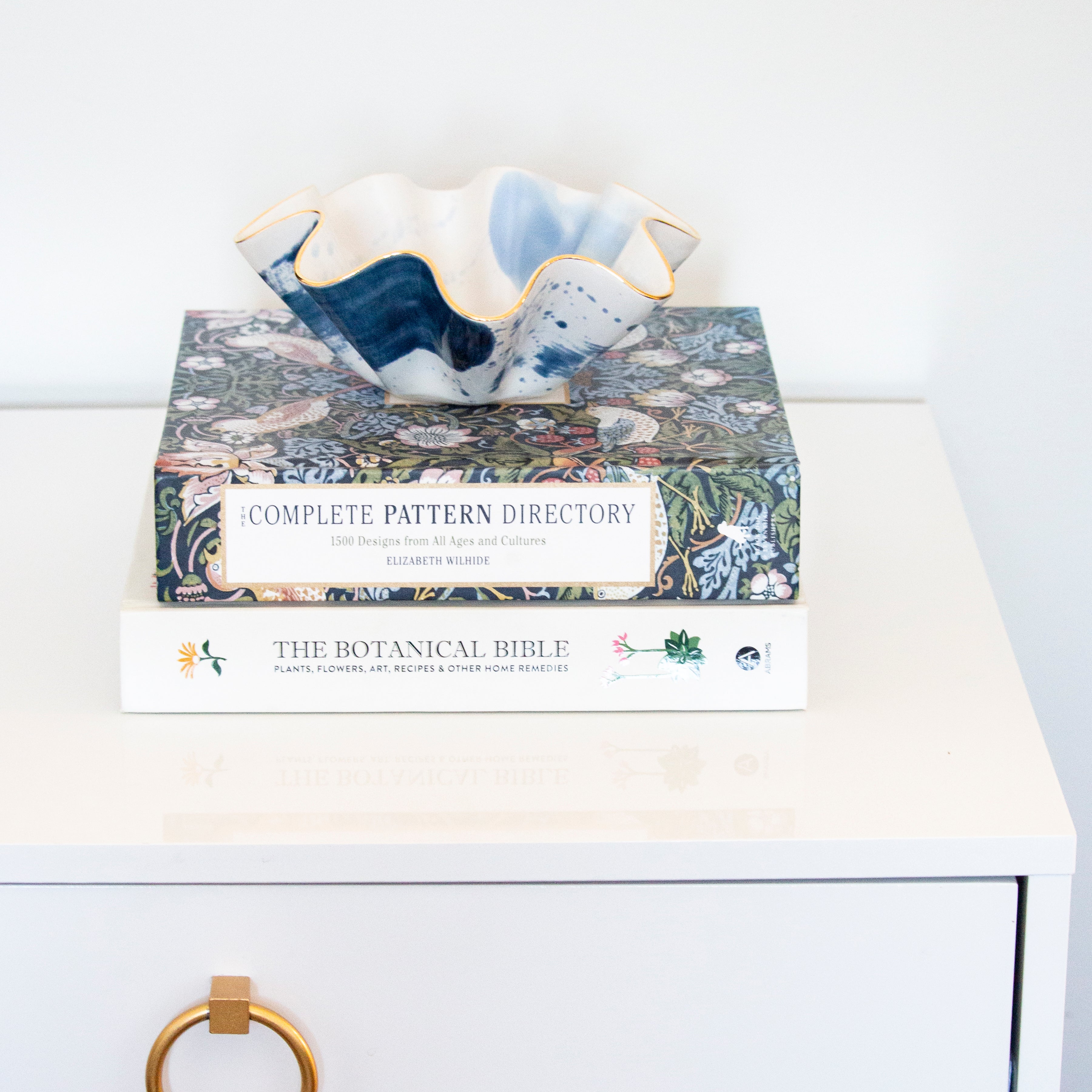 Bijou Blue Watercolor Wavy Bowl