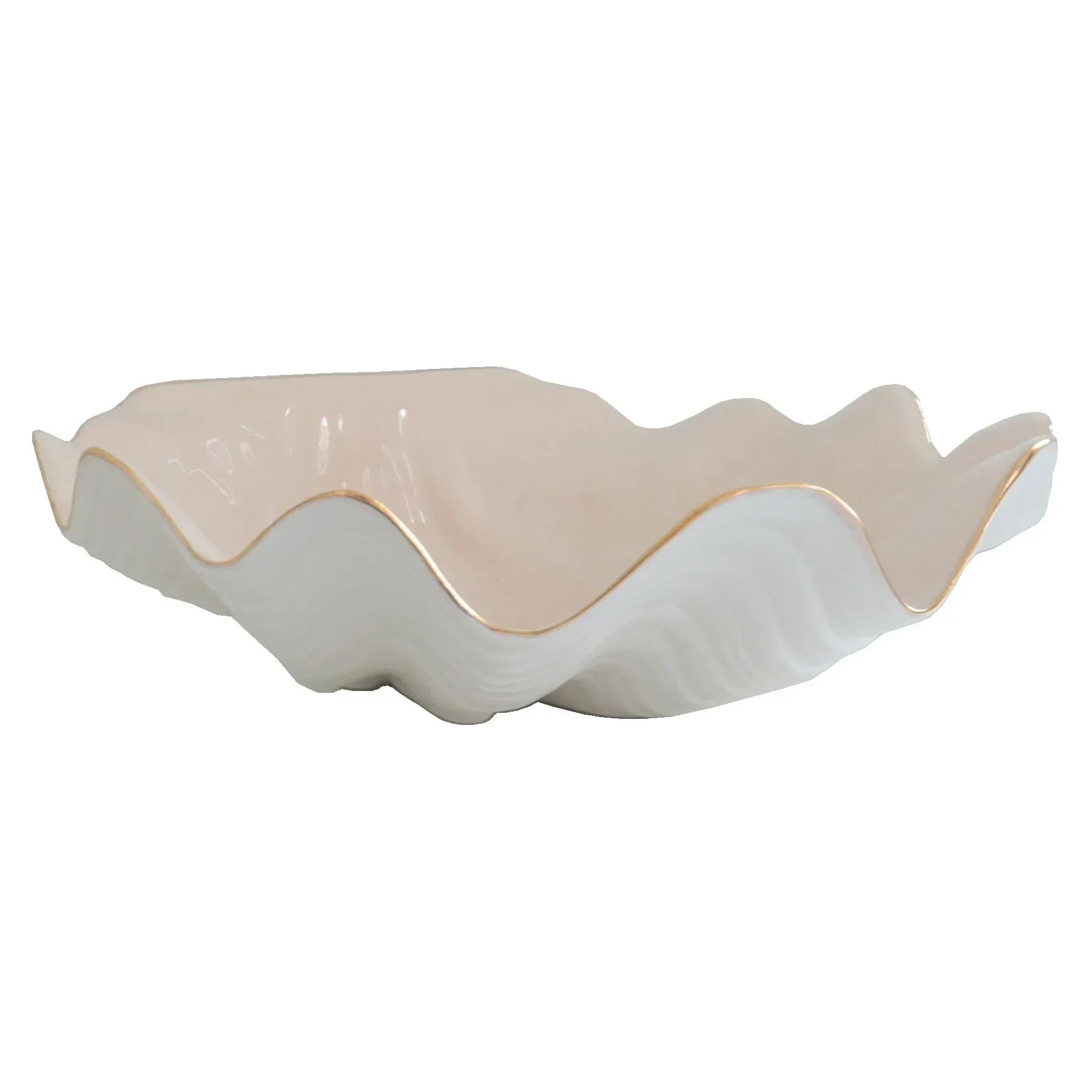 Clam Shell Bowl with 22K Gold Accent - The Mayfair Hall