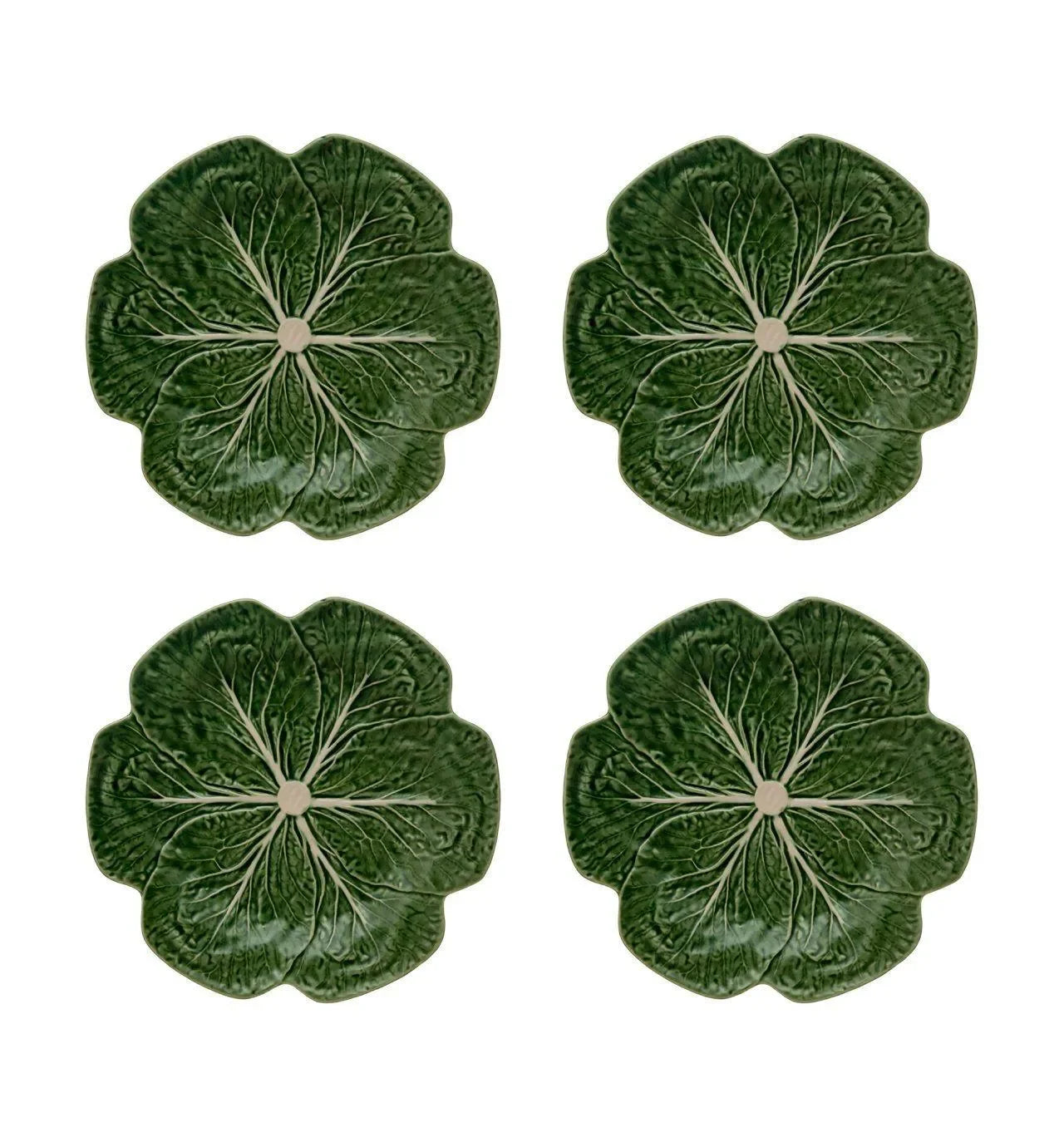 Cabbage Earthenware Dinner Plate in Green (Set of 4) - The Mayfair Hall