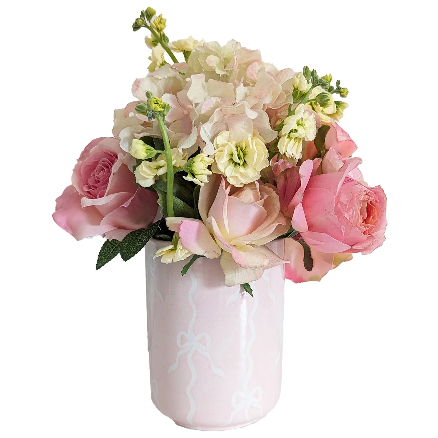 Bow Stripe Large Vase/ Utensil Holder - The Mayfair Hall