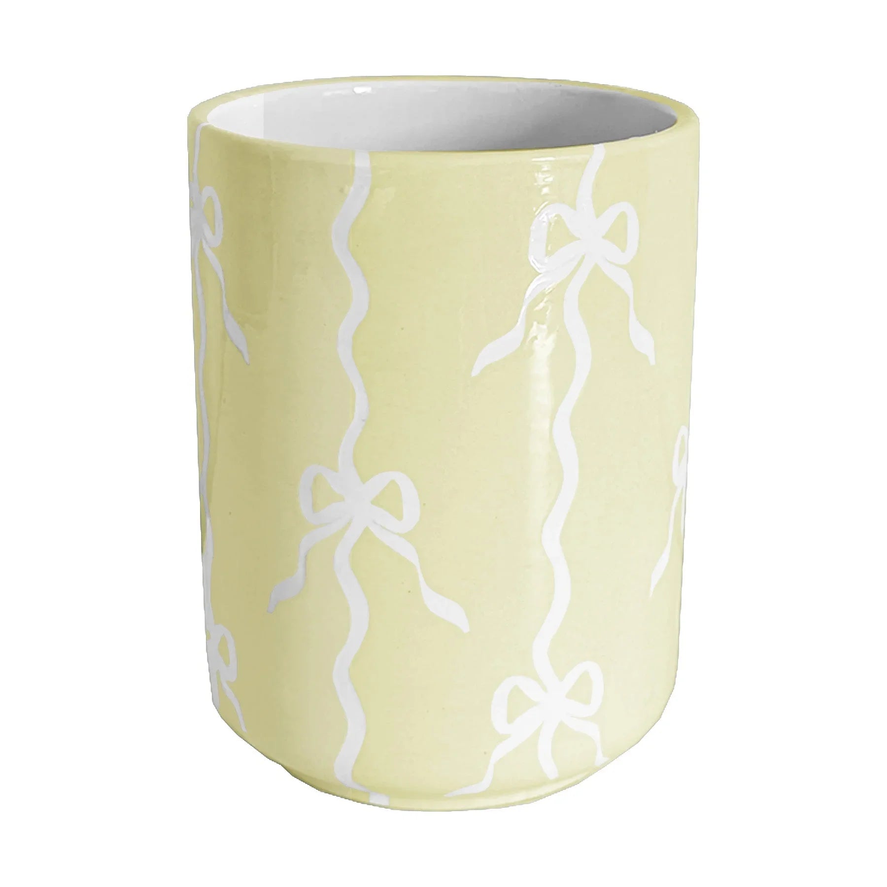 Bow Stripe Large Vase/ Utensil Holder - The Mayfair Hall
