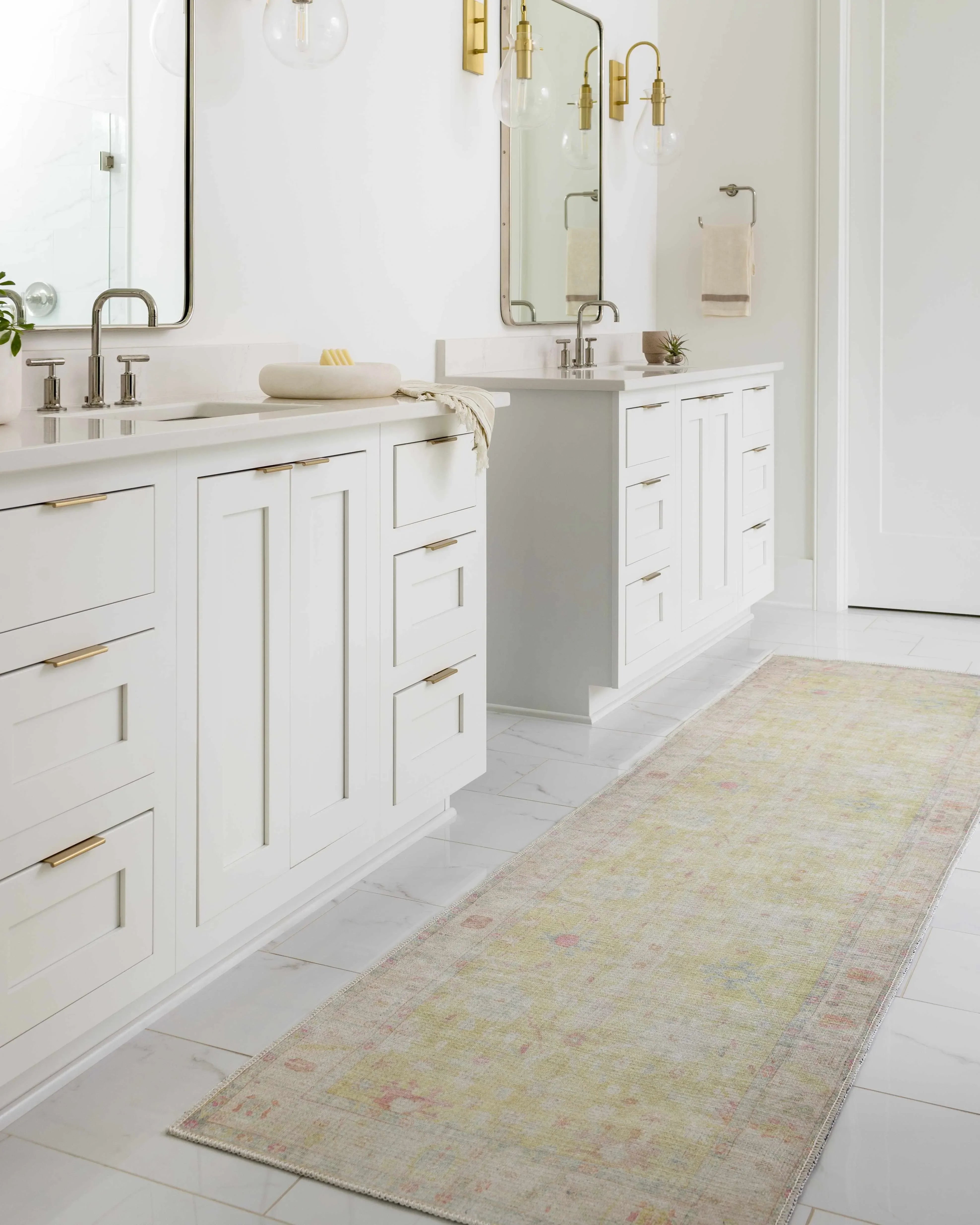 Bozkurt Distressed Washable Rug - The Mayfair Hall