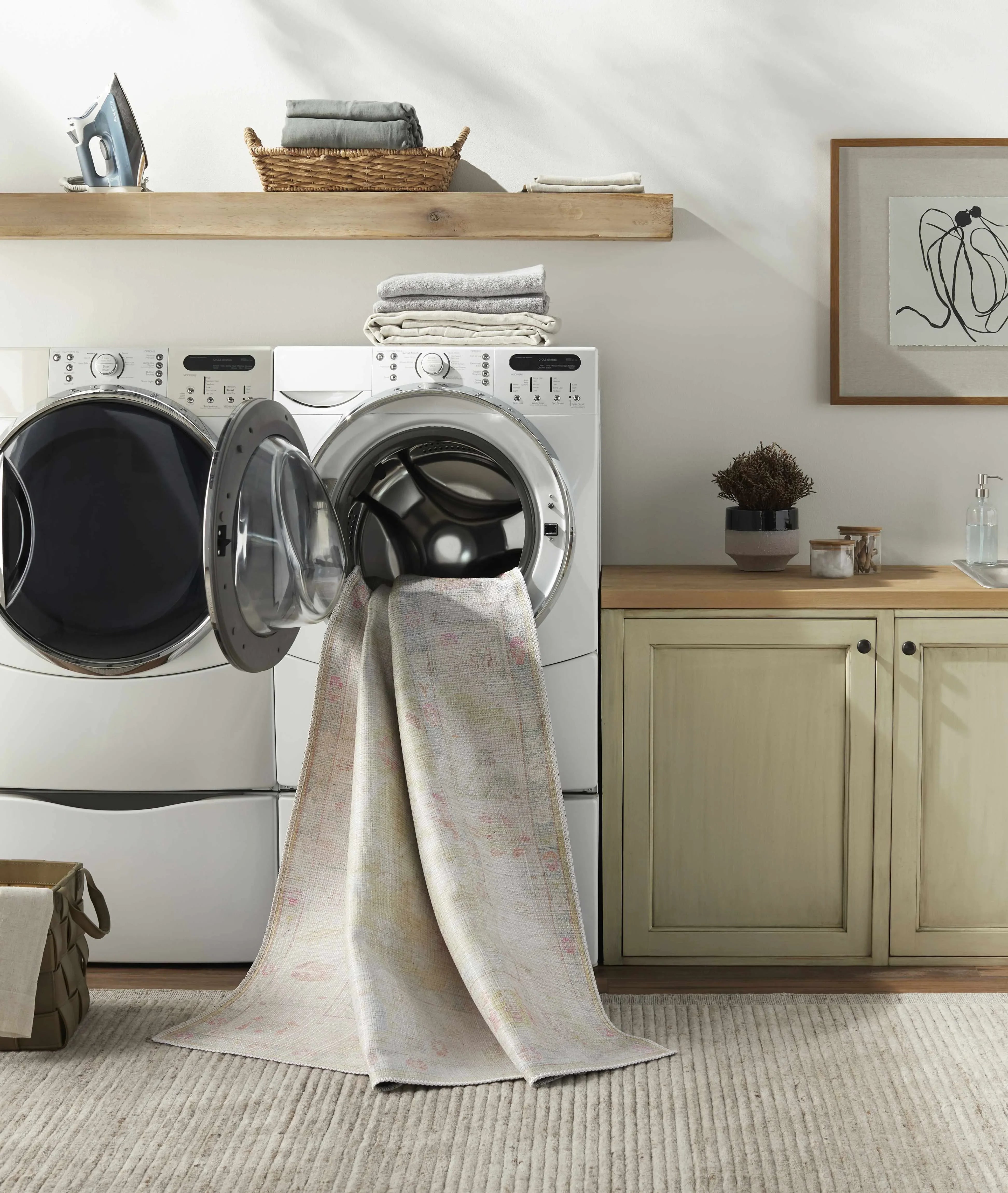 Bozkurt Distressed Washable Rug - The Mayfair Hall