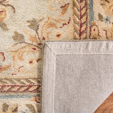 Bergama Wool Rug in Light Blue and Ivory - The Mayfair Hall