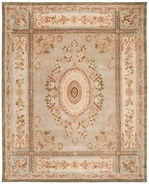 Bergama Wool Rug in Light Blue and Ivory - The Mayfair Hall