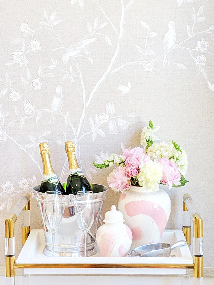 Cherry Blossom Pink Brushstroke Ginger Jar - The Mayfair Hall