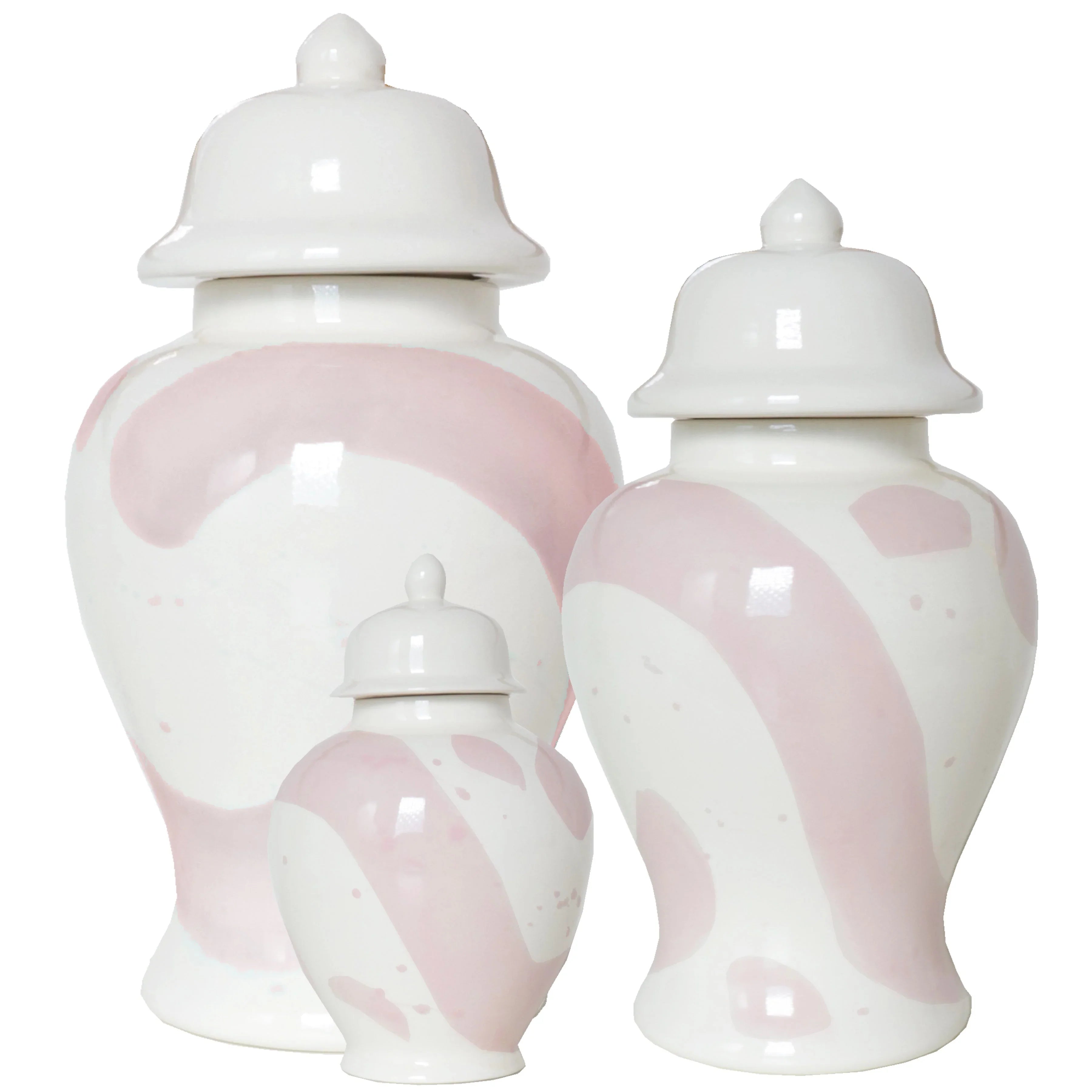 Cherry Blossom Pink Brushstroke Ginger Jar - The Mayfair Hall