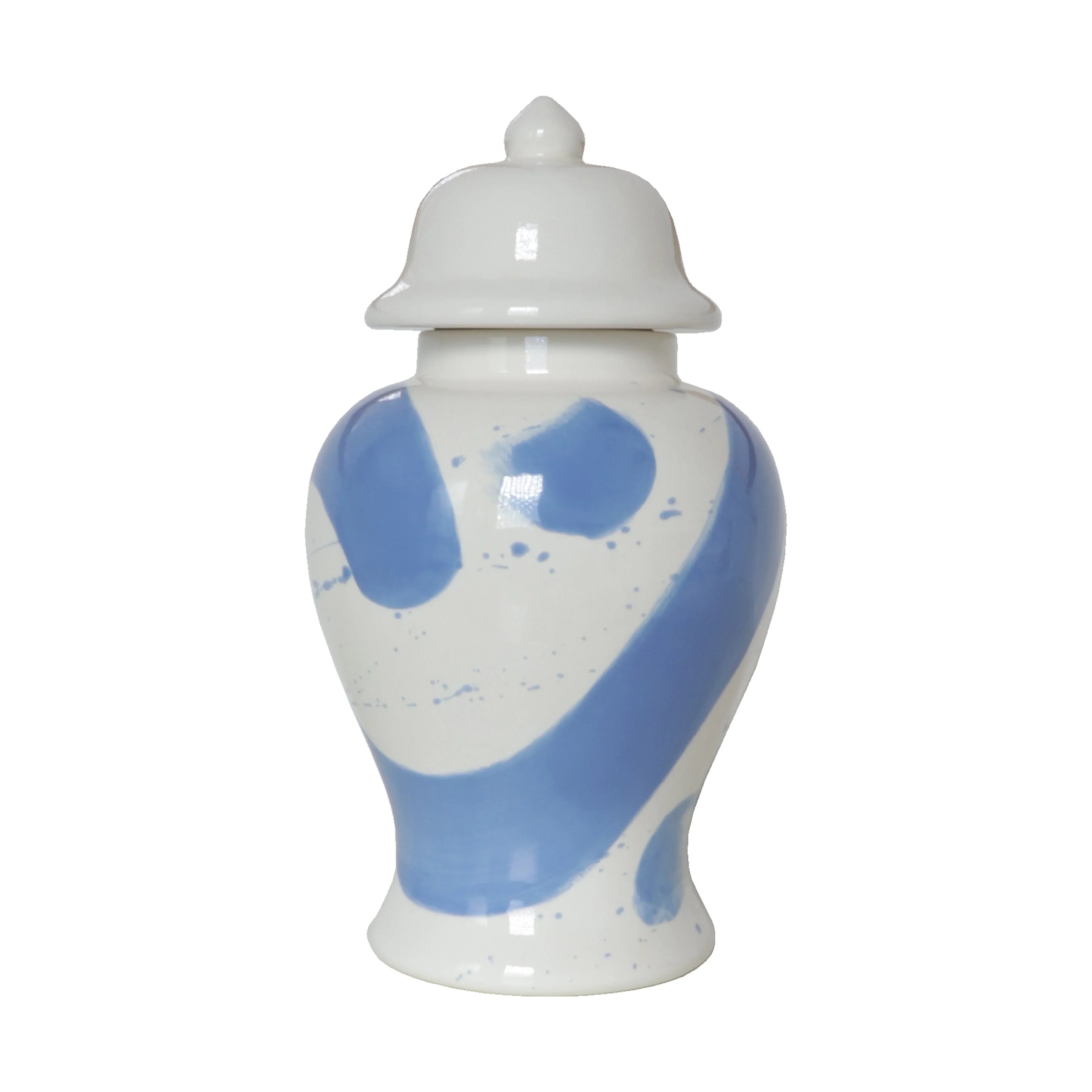 French Blue Brushstroke Ginger Jars - The Mayfair Hall