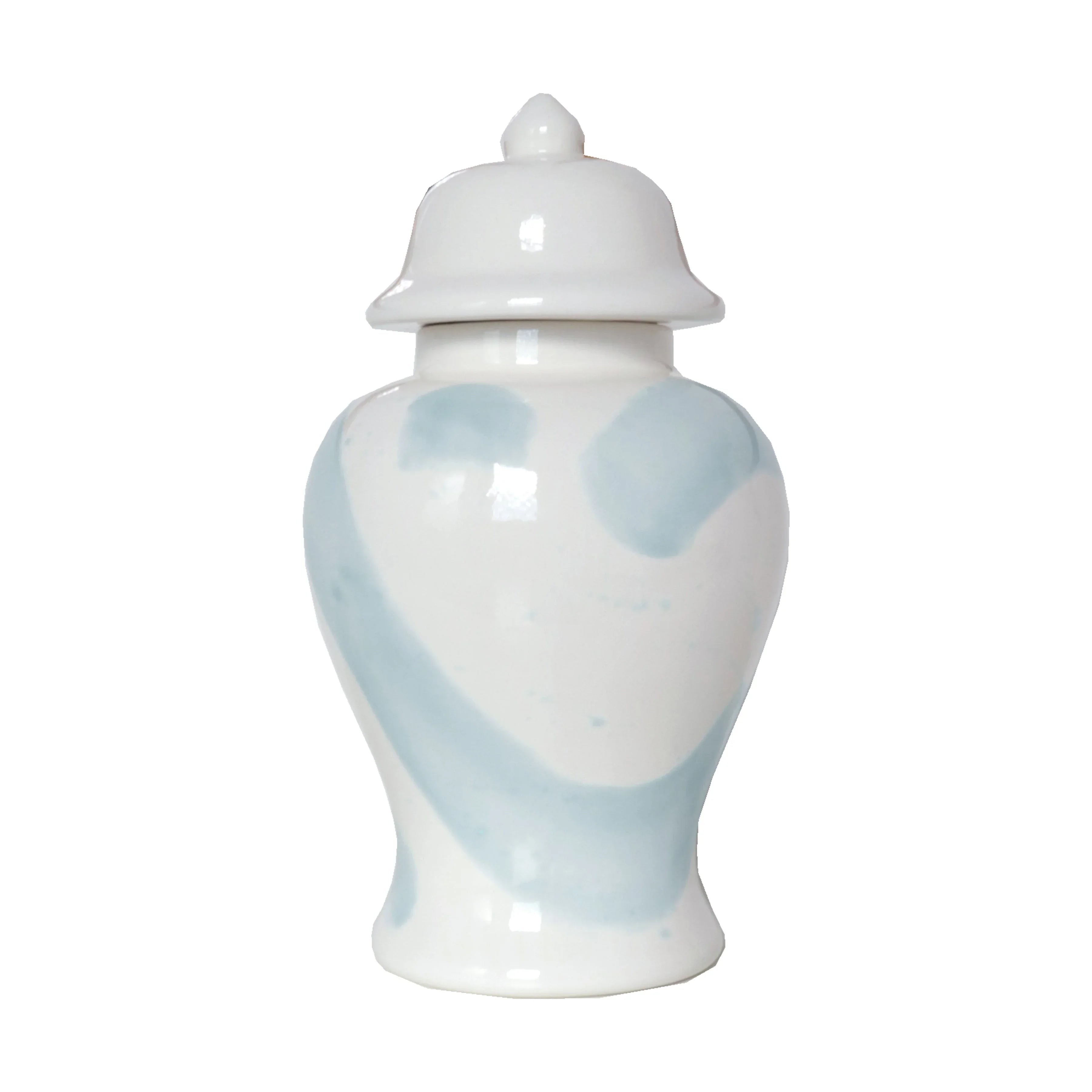 Hydrangea Light Blue Brushstroke Ginger Jars - The Mayfair Hall