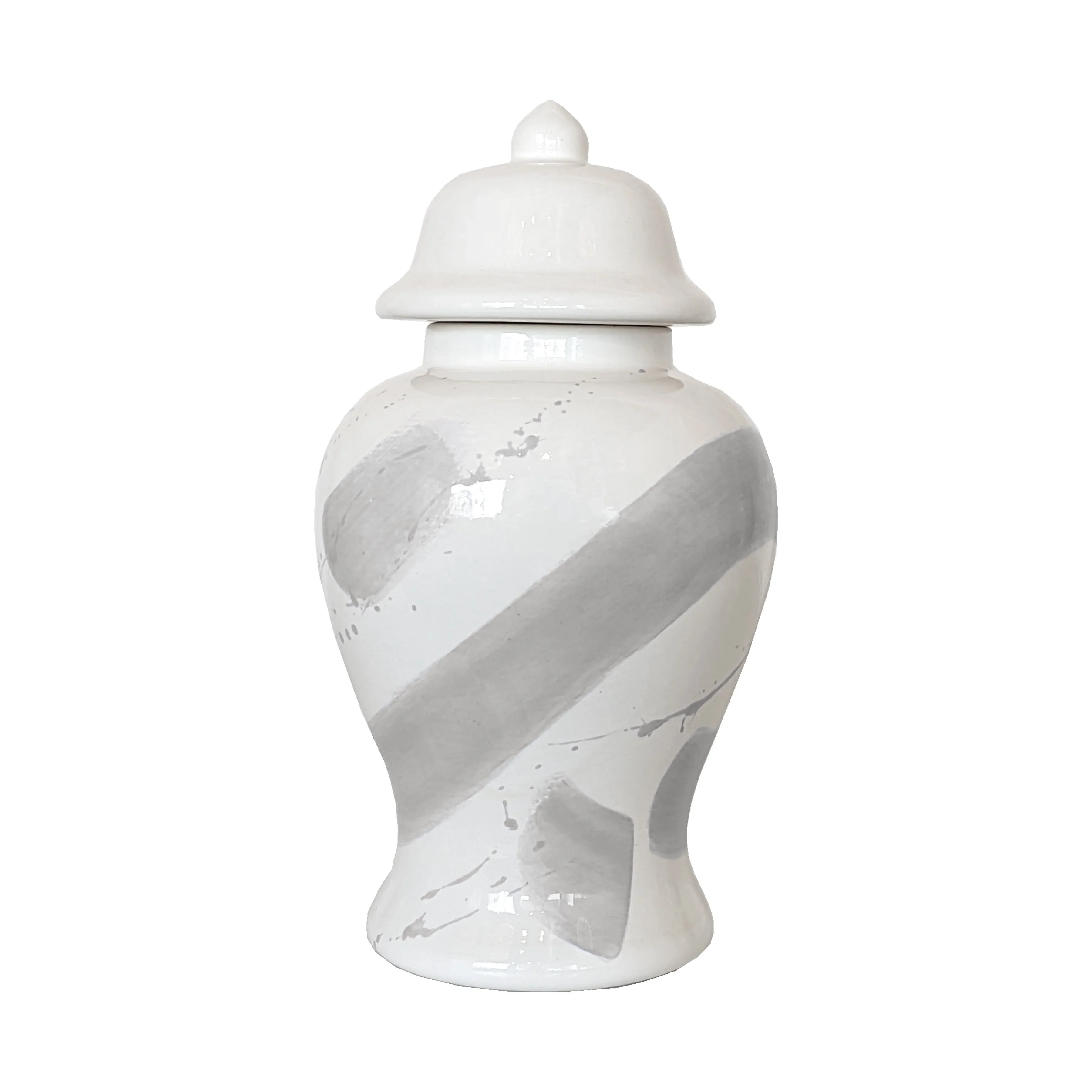 Light Gray Brushstroke Ginger Jars - The Mayfair Hall