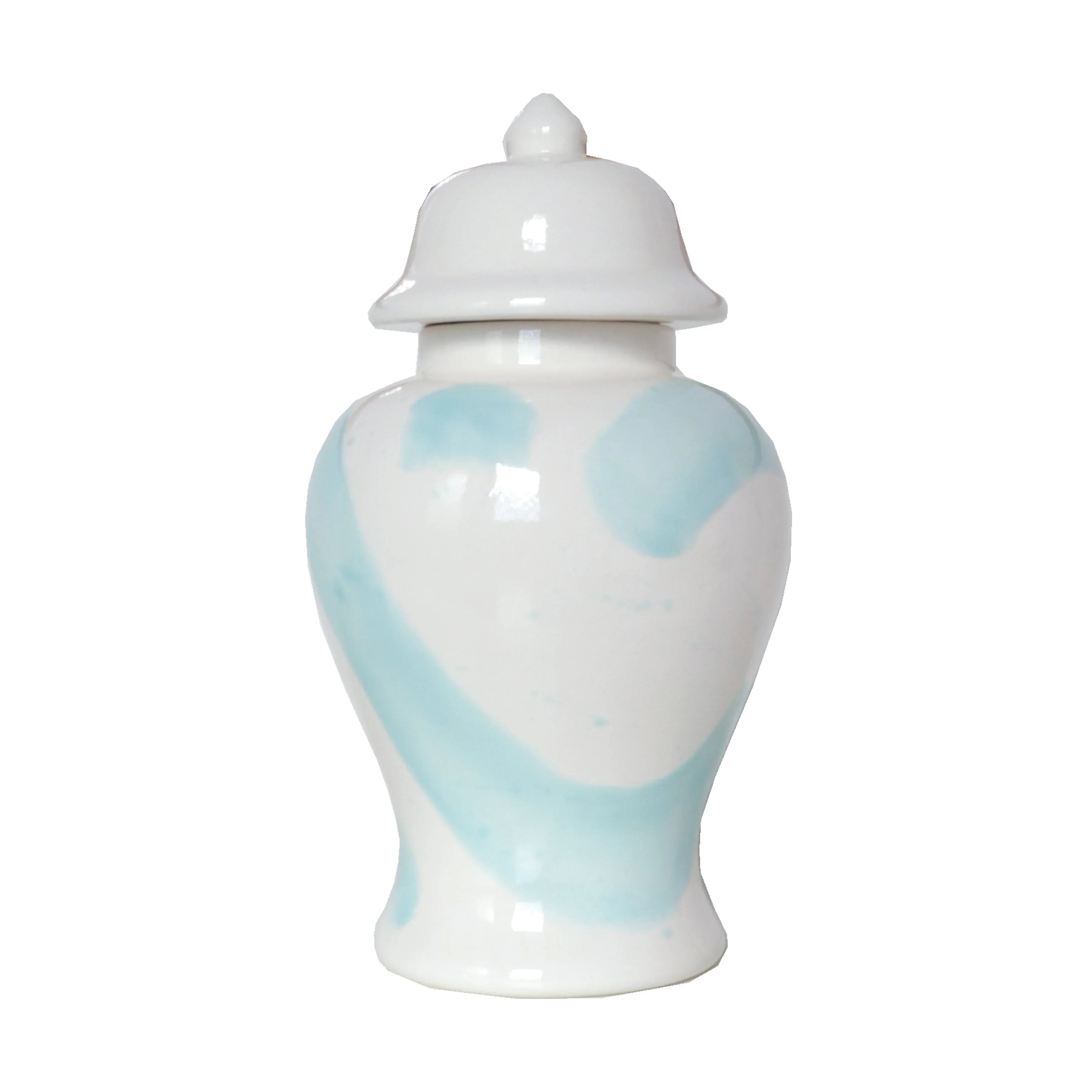 Robin's Egg Brushstroke Ginger Jar - The Mayfair Hall
