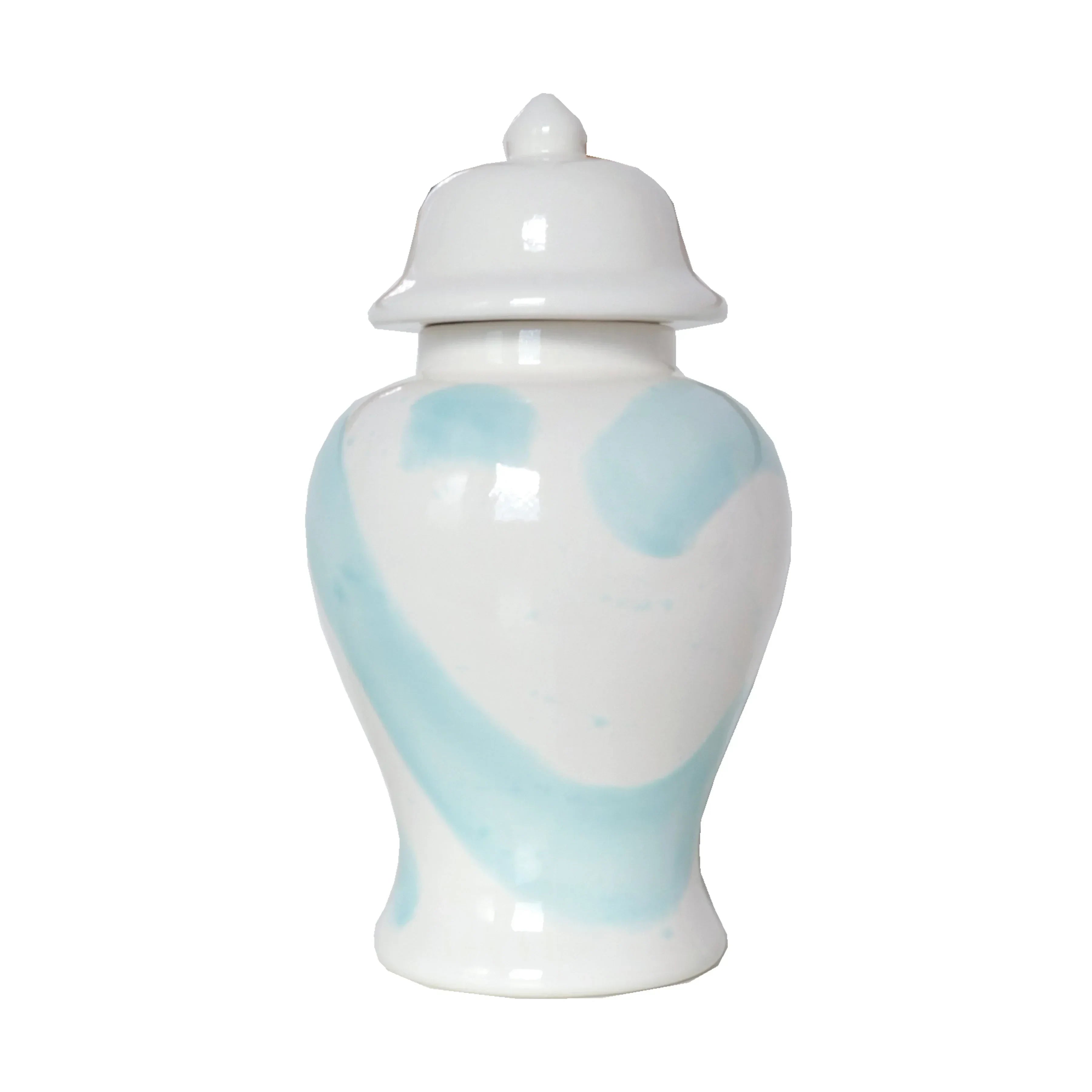 Robin's Egg Brushstroke Ginger Jar - The Mayfair Hall