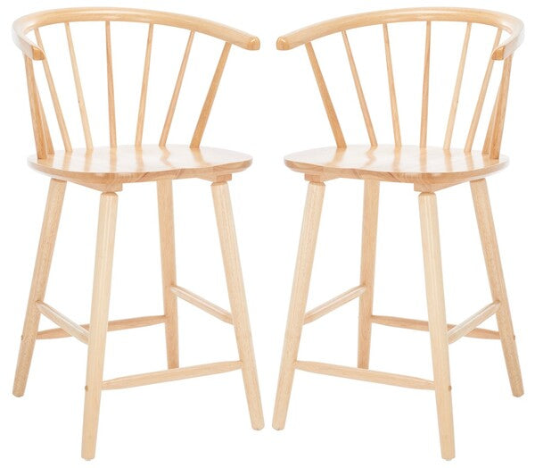 Blanchard Counter Stool in Natural with Backrest (Set of 2)