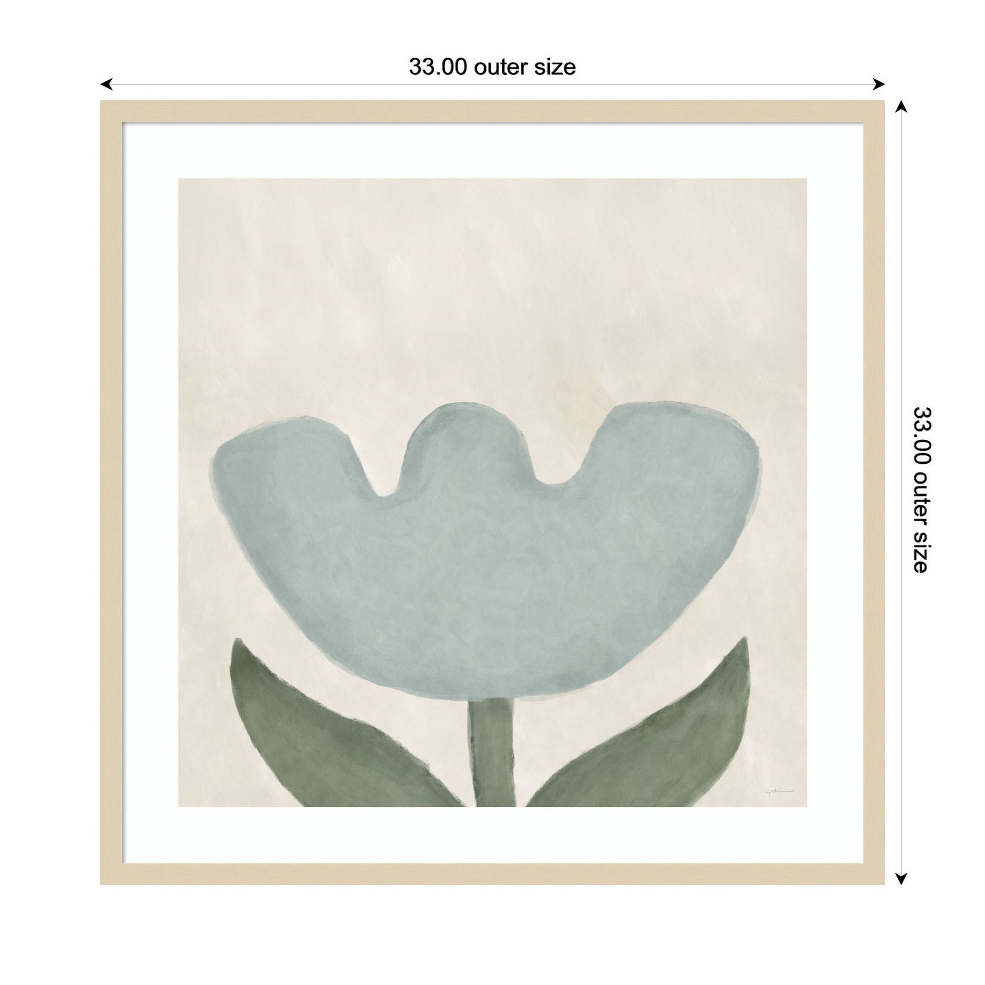 Blue Flower by Gabrielly Guedes Framed Wall Art Print