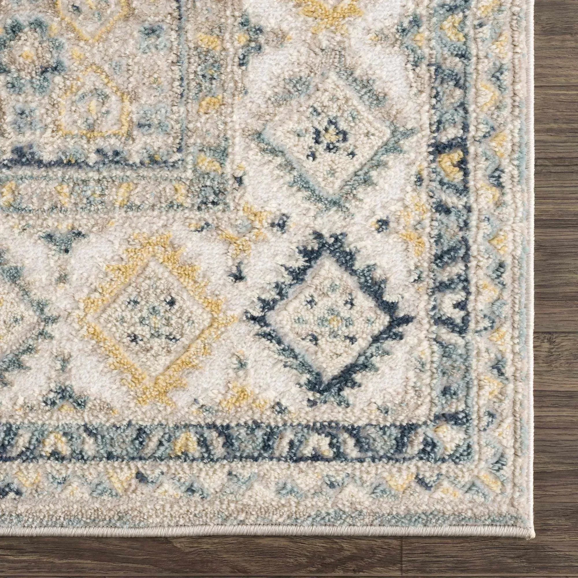 Brend Blue Medallion Area Rug - The Mayfair Hall