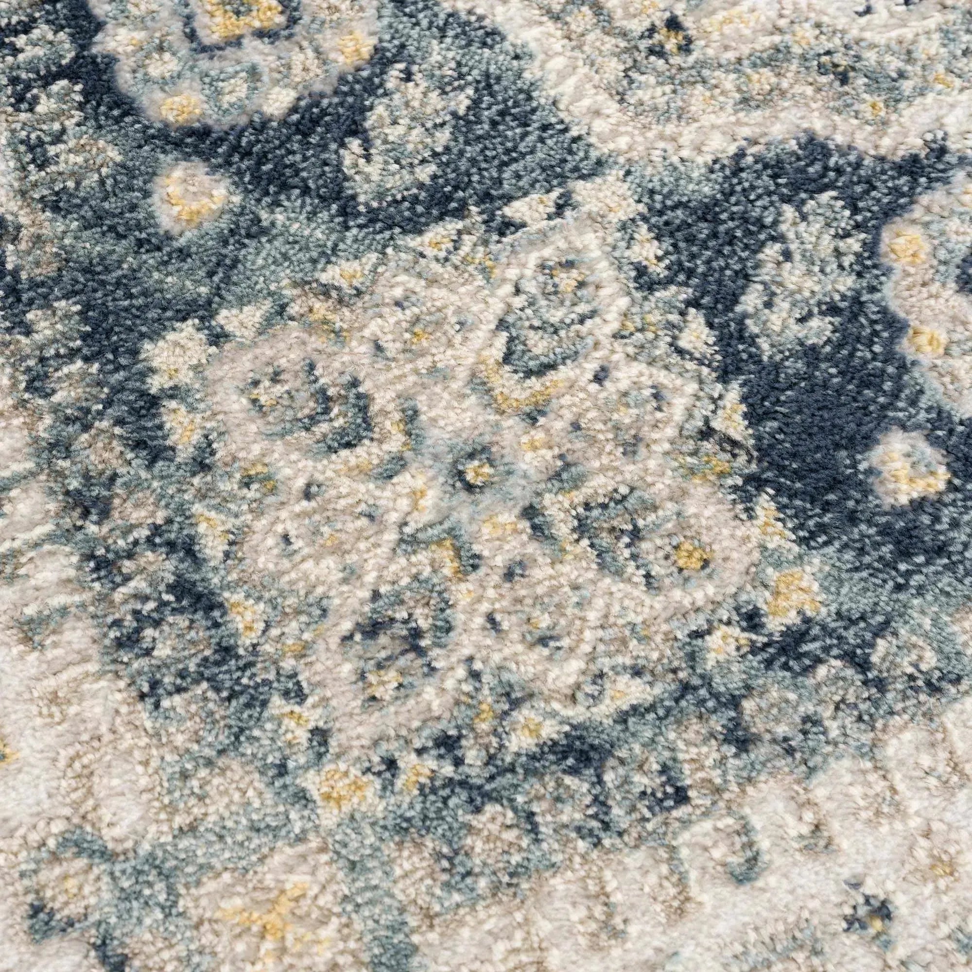 Brend Blue Medallion Area Rug - The Mayfair Hall