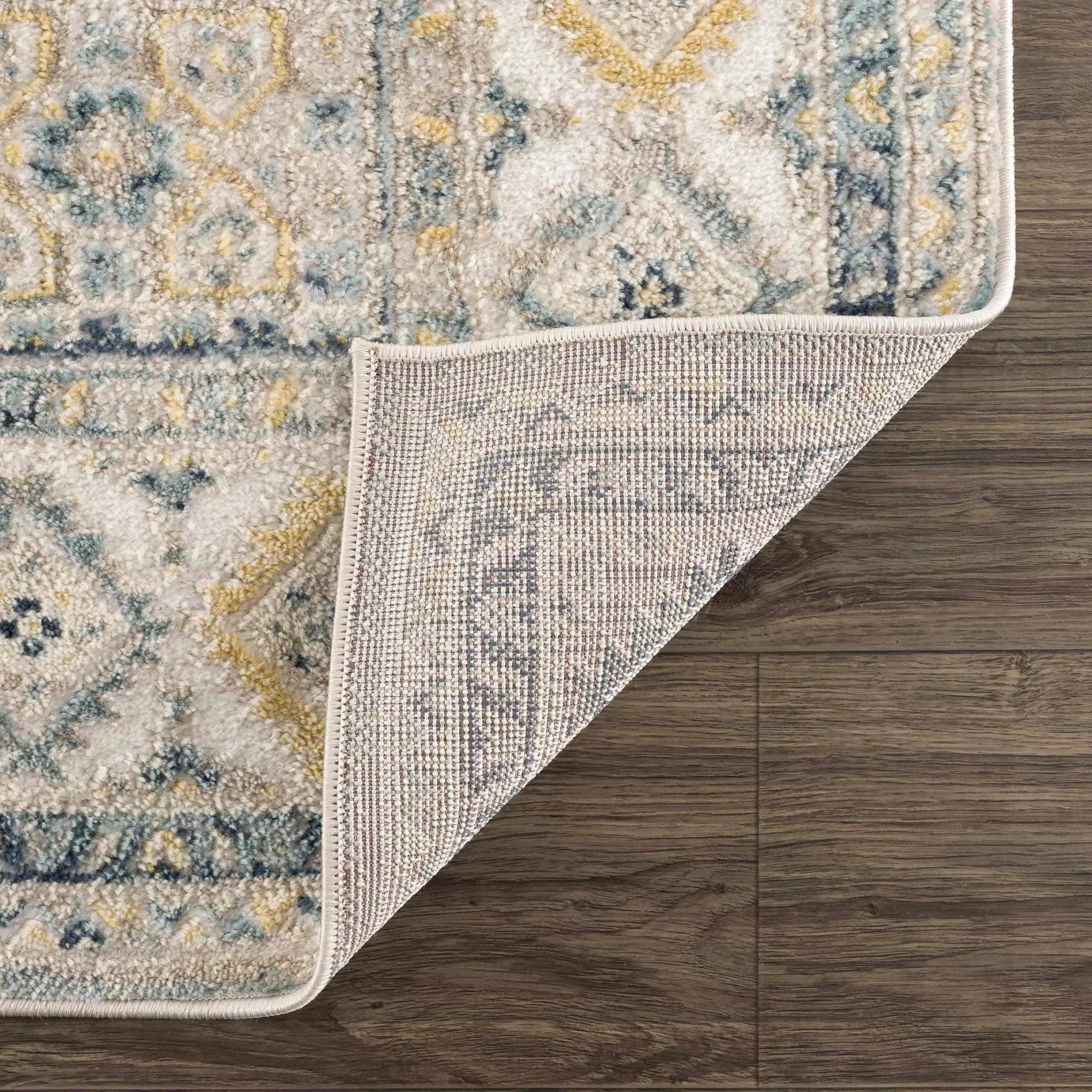 Brend Blue Medallion Area Rug - The Mayfair Hall