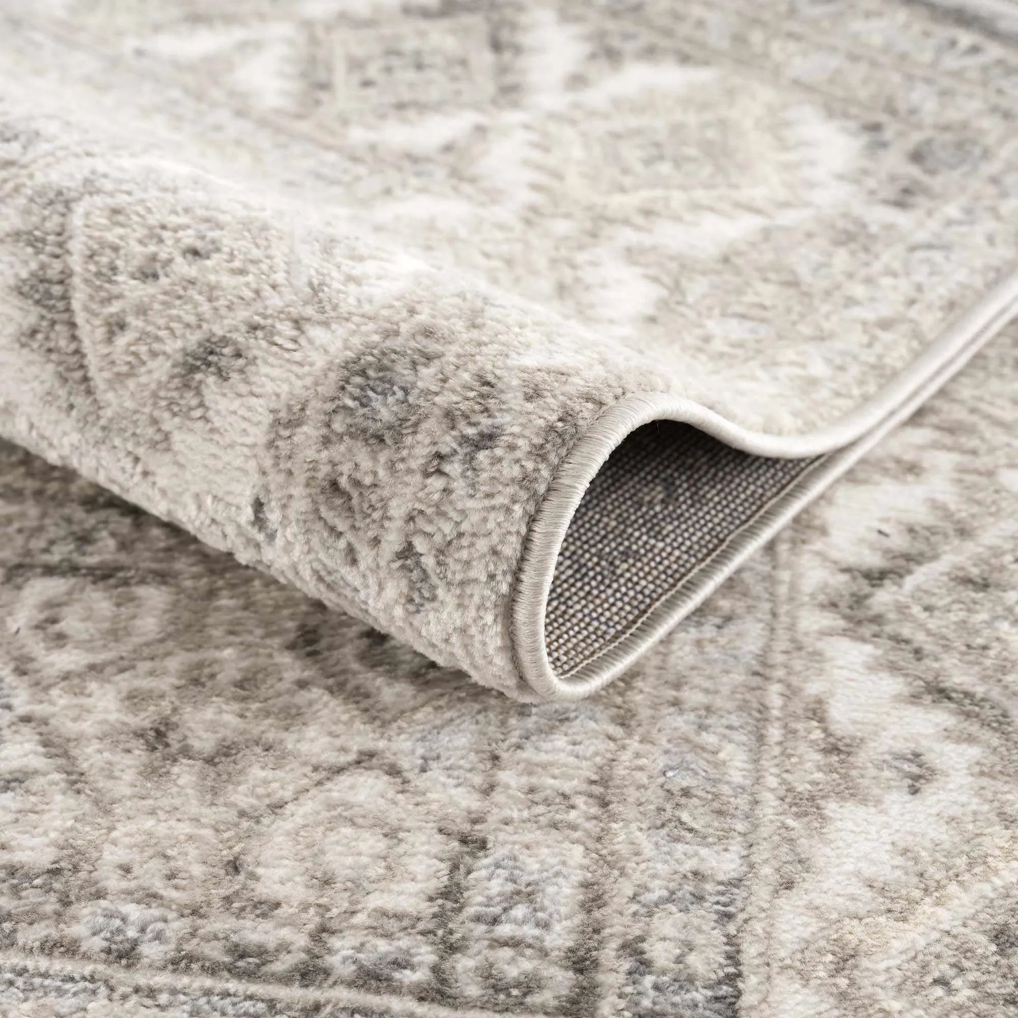 Brend Taupe Medallion Area Rug - The Mayfair Hall