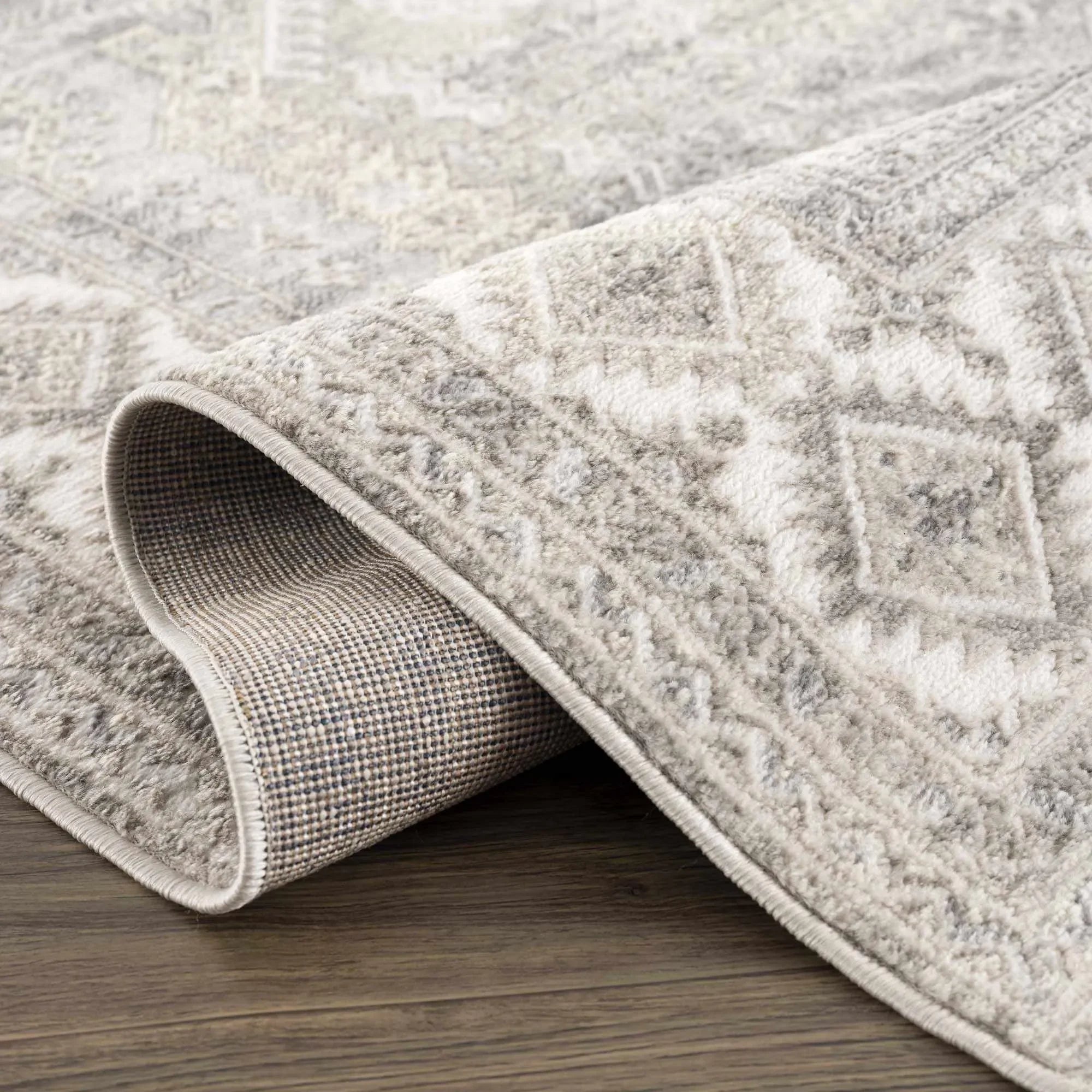 Brend Taupe Medallion Area Rug - The Mayfair Hall