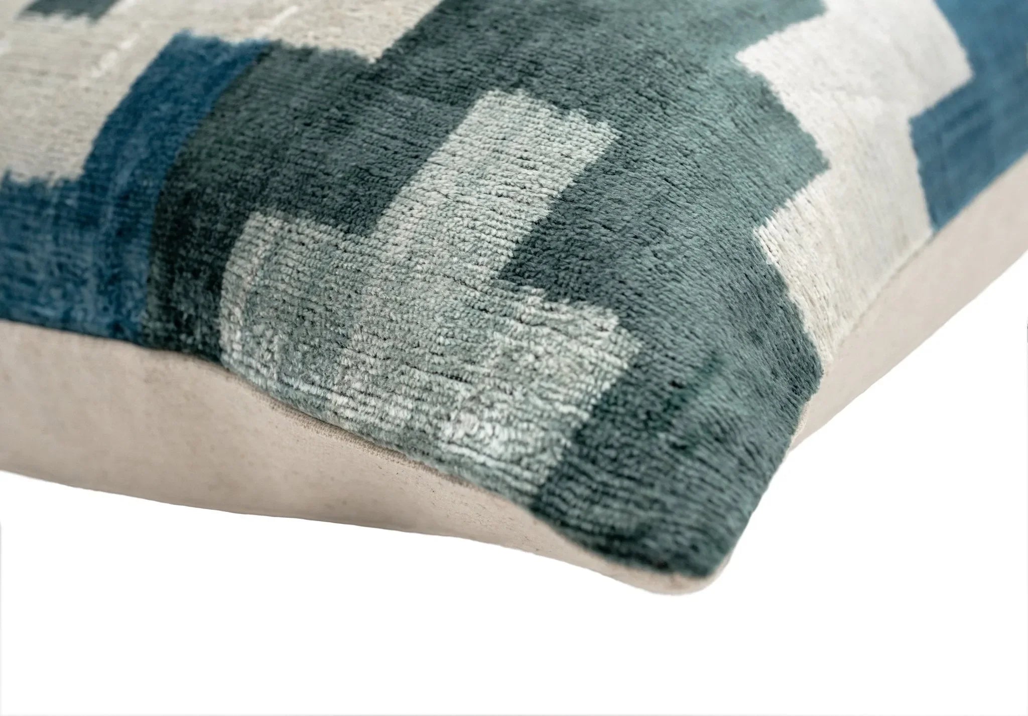 Canvello Decorative Navy Blue Gray Throw Pillow Down Filled - 16x24 in - The Mayfair Hall