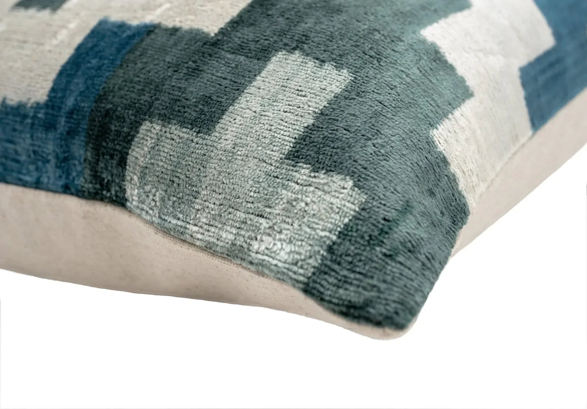 Canvello Decorative Navy Blue Gray Throw Pillow Down Filled - 16x24 in - The Mayfair Hall