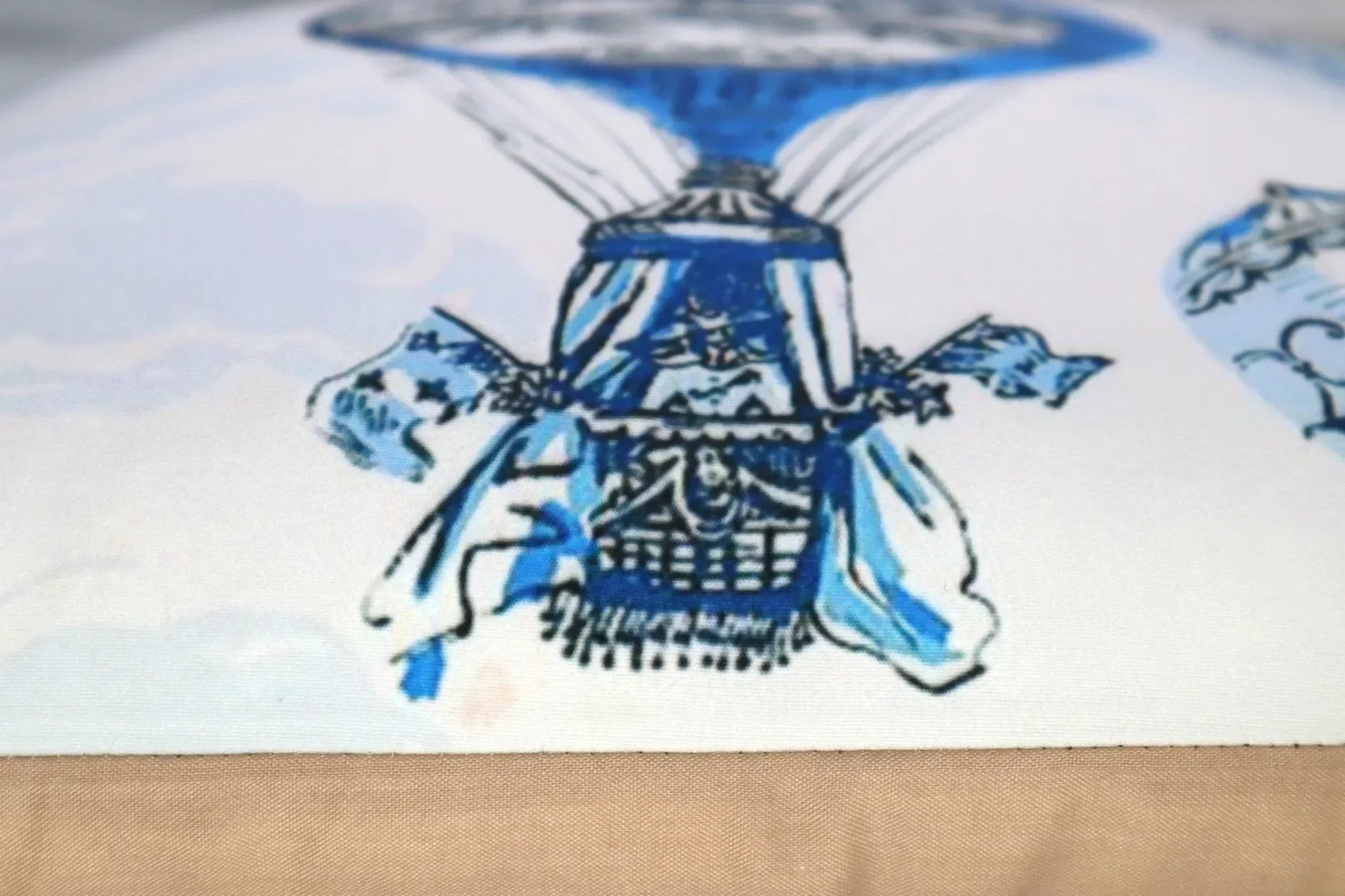 Canvello Elegance in Bloom Blue Print Silk Throw Pillow - The Mayfair Hall