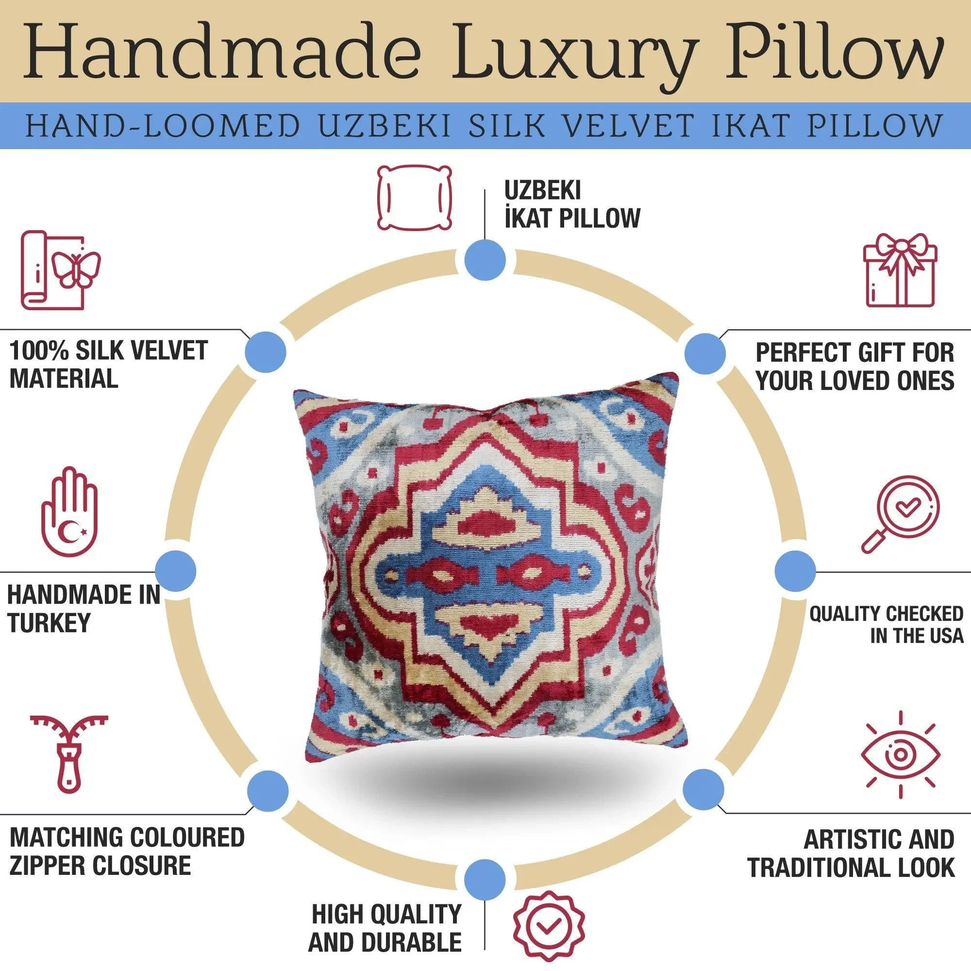 Canvello Geometric Multi Color Throw Pillows - 20x20 - The Mayfair Hall