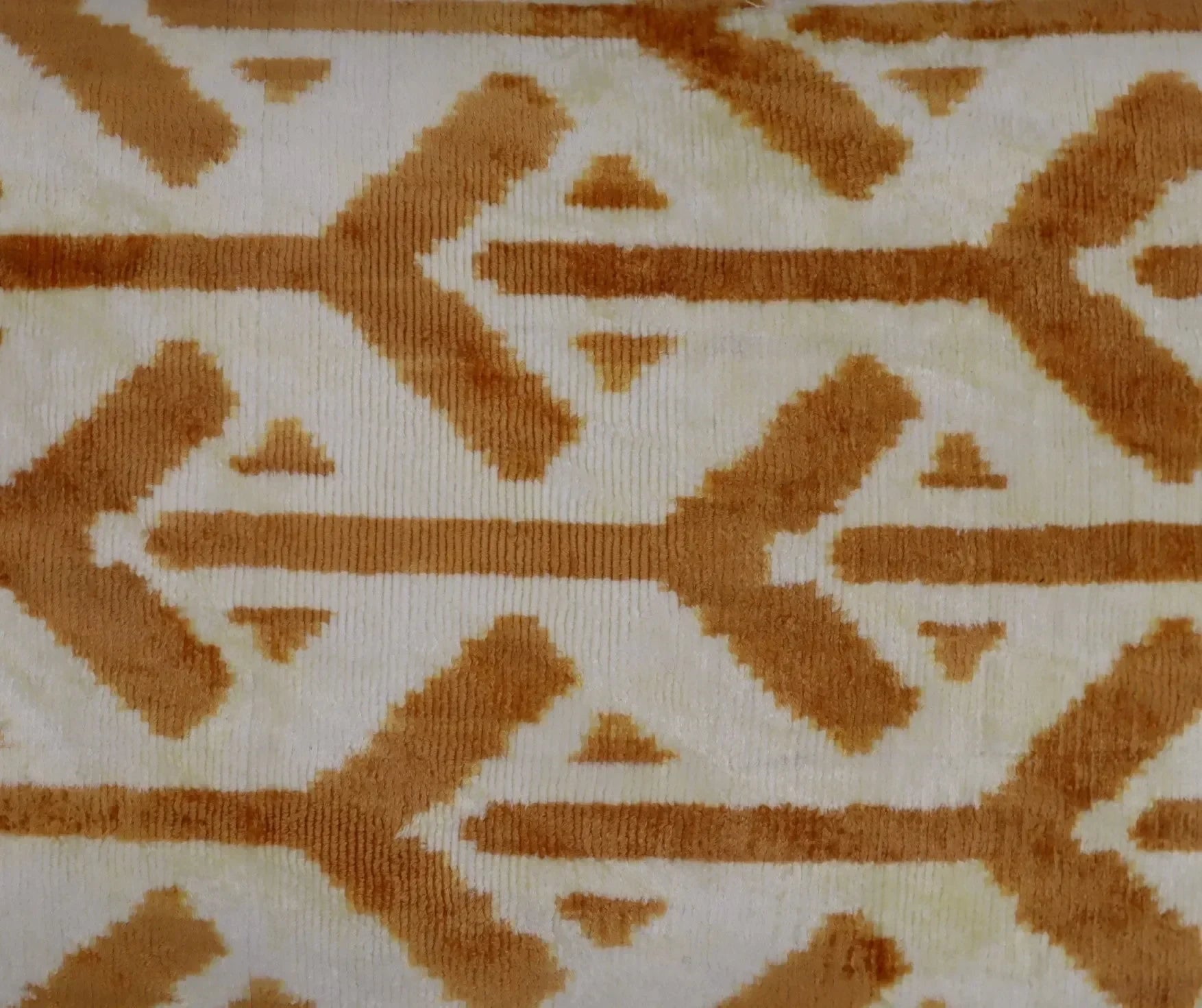 Canvello Gold Ivory Handmade 16x24 Silk Velvet Pillow, Organic Veg Dyed, Down/Feather Filled - The Mayfair Hall