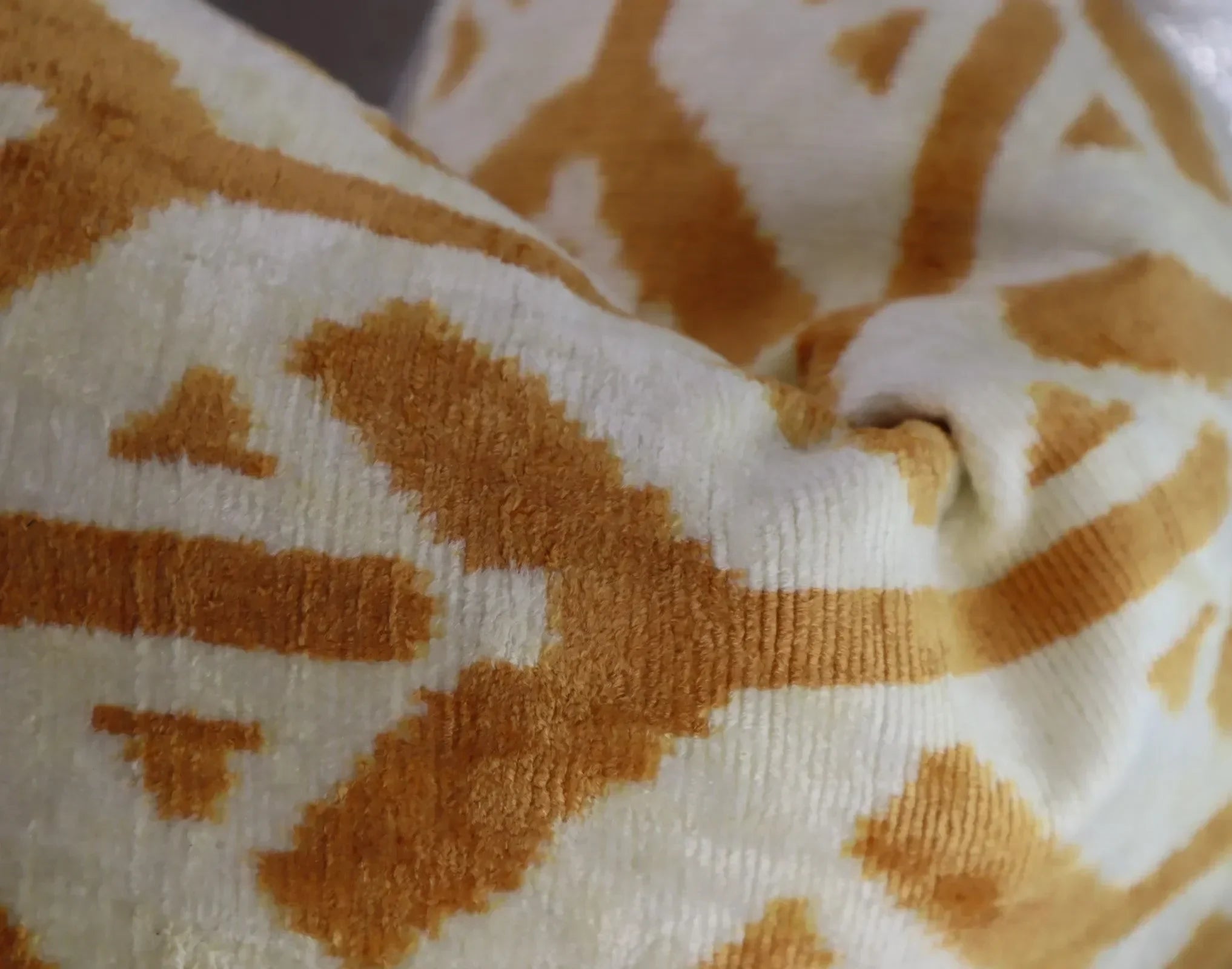 Canvello Gold Ivory Handmade 16x24 Silk Velvet Pillow, Organic Veg Dyed, Down/Feather Filled - The Mayfair Hall