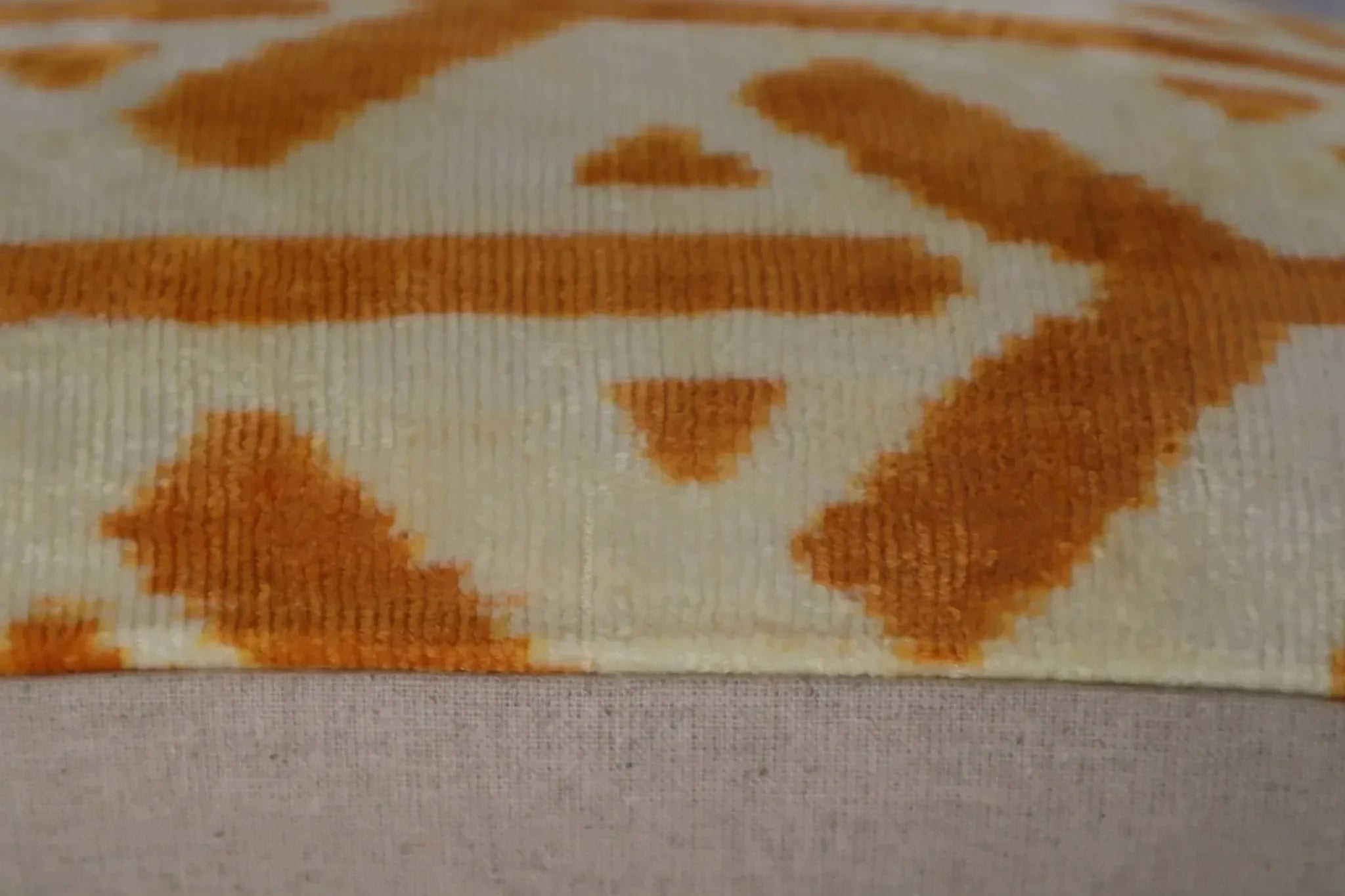 Canvello Gold Ivory Handmade 16x24 Silk Velvet Pillow, Organic Veg Dyed, Down/Feather Filled - The Mayfair Hall