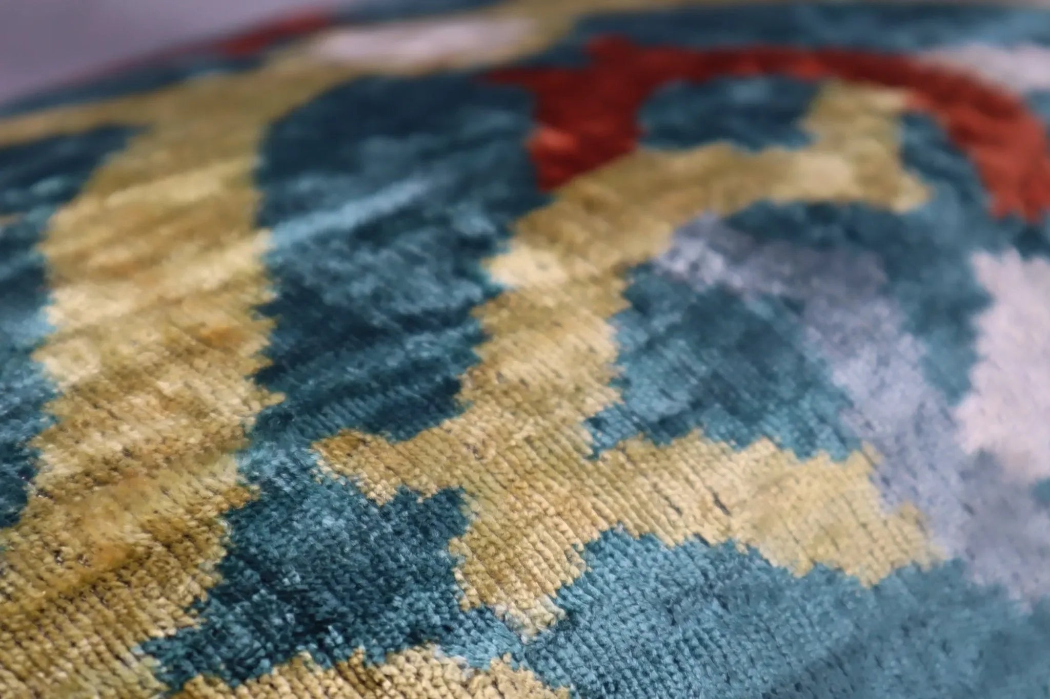 Canvello Green Gold Handmade 16x24 Silk Velvet Pillow, Organic Veg Dyed, Down/Feather Filled - The Mayfair Hall