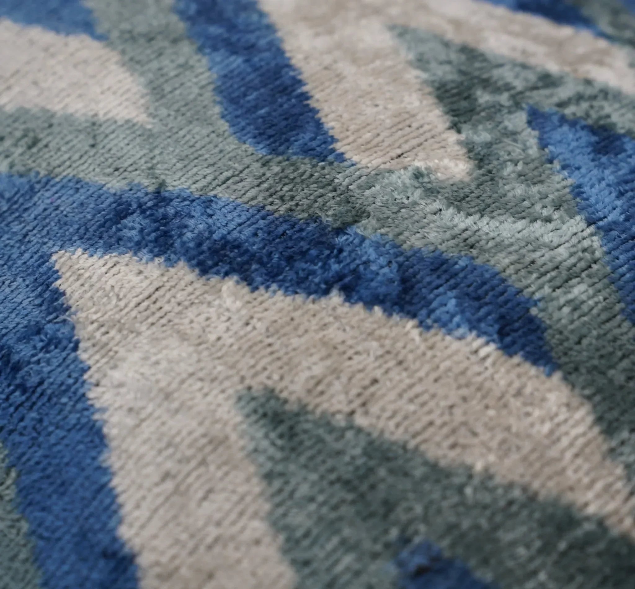 Canvello Handmade Blue Gray Silver Chevron Throw Pillows - 24x16 - The Mayfair Hall