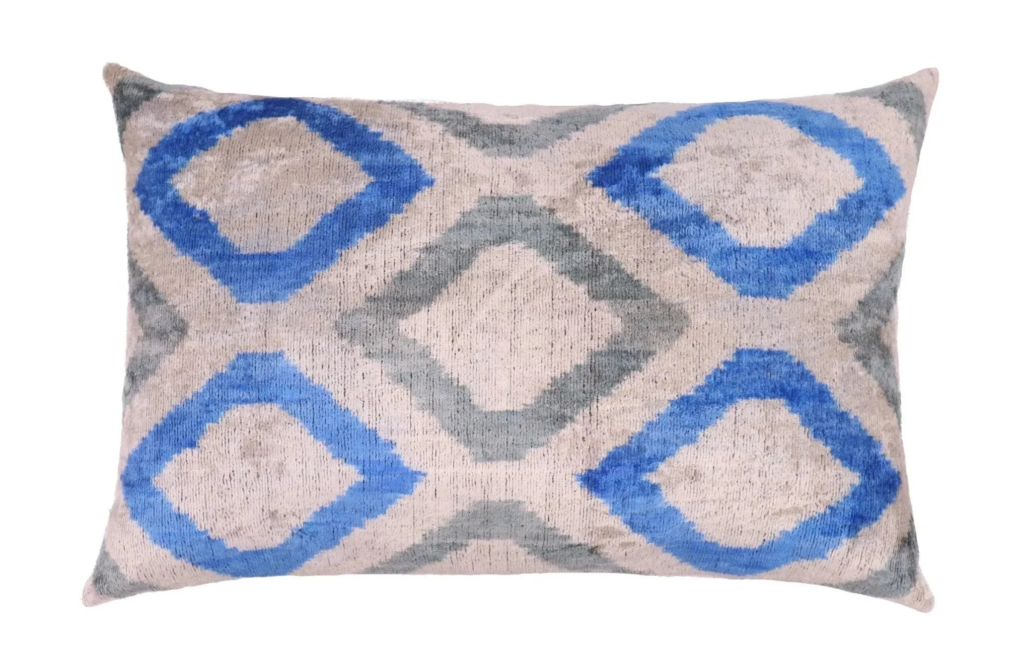 Canvello Handmade Decorative GrayBlue Throw Pillow - 16"X24" - The Mayfair Hall