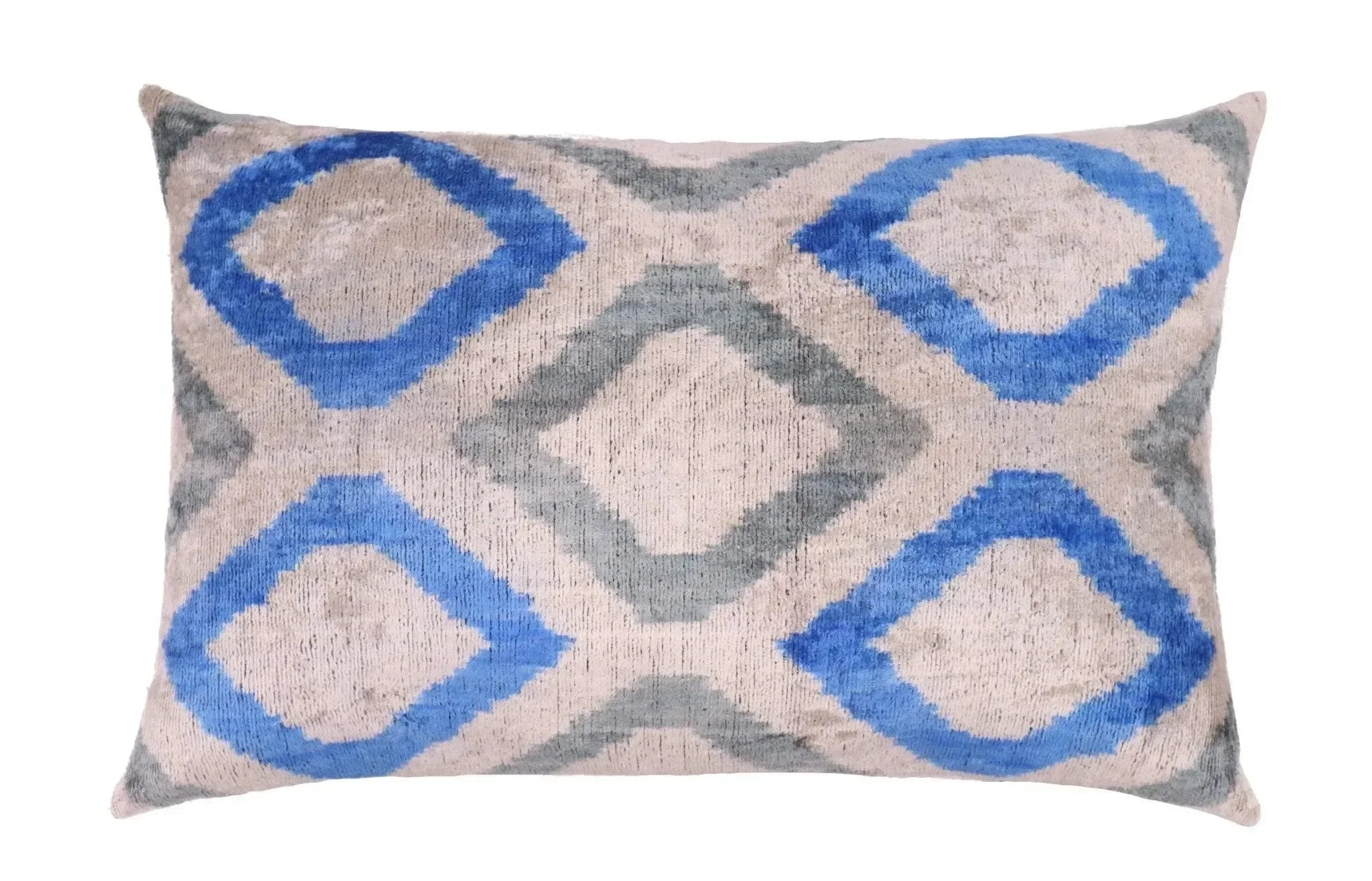 Canvello Handmade Decorative GrayBlue Throw Pillow - 16"X24" - The Mayfair Hall