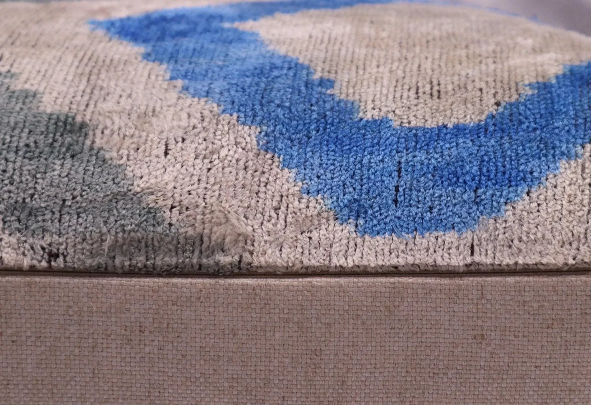 Canvello Handmade Decorative GrayBlue Throw Pillow - 16"X24" - The Mayfair Hall