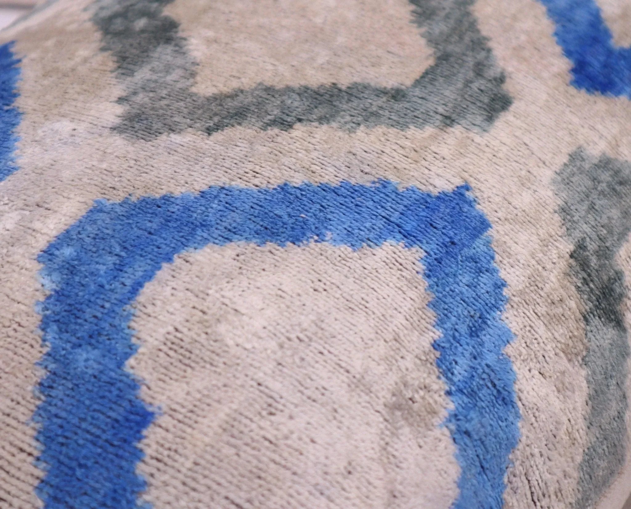 Canvello Handmade Decorative GrayBlue Throw Pillow - 16"X24" - The Mayfair Hall