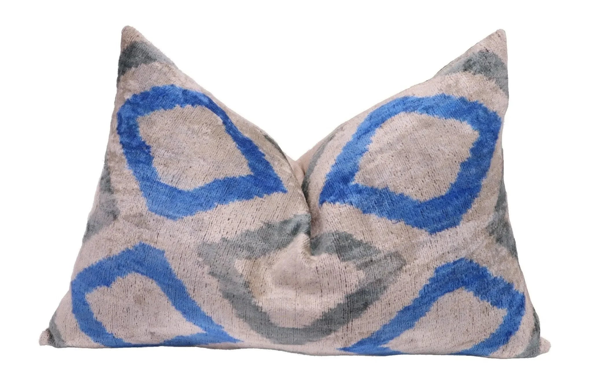 Canvello Handmade Decorative GrayBlue Throw Pillow - 16"X24" - The Mayfair Hall