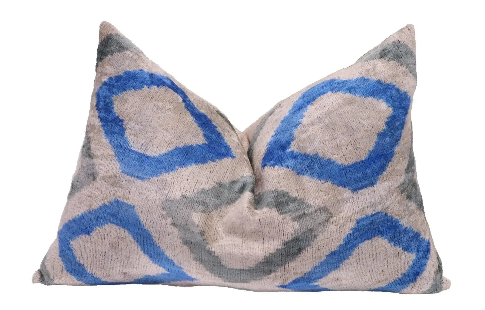 Canvello Handmade Decorative GrayBlue Throw Pillow - 16"X24" - The Mayfair Hall