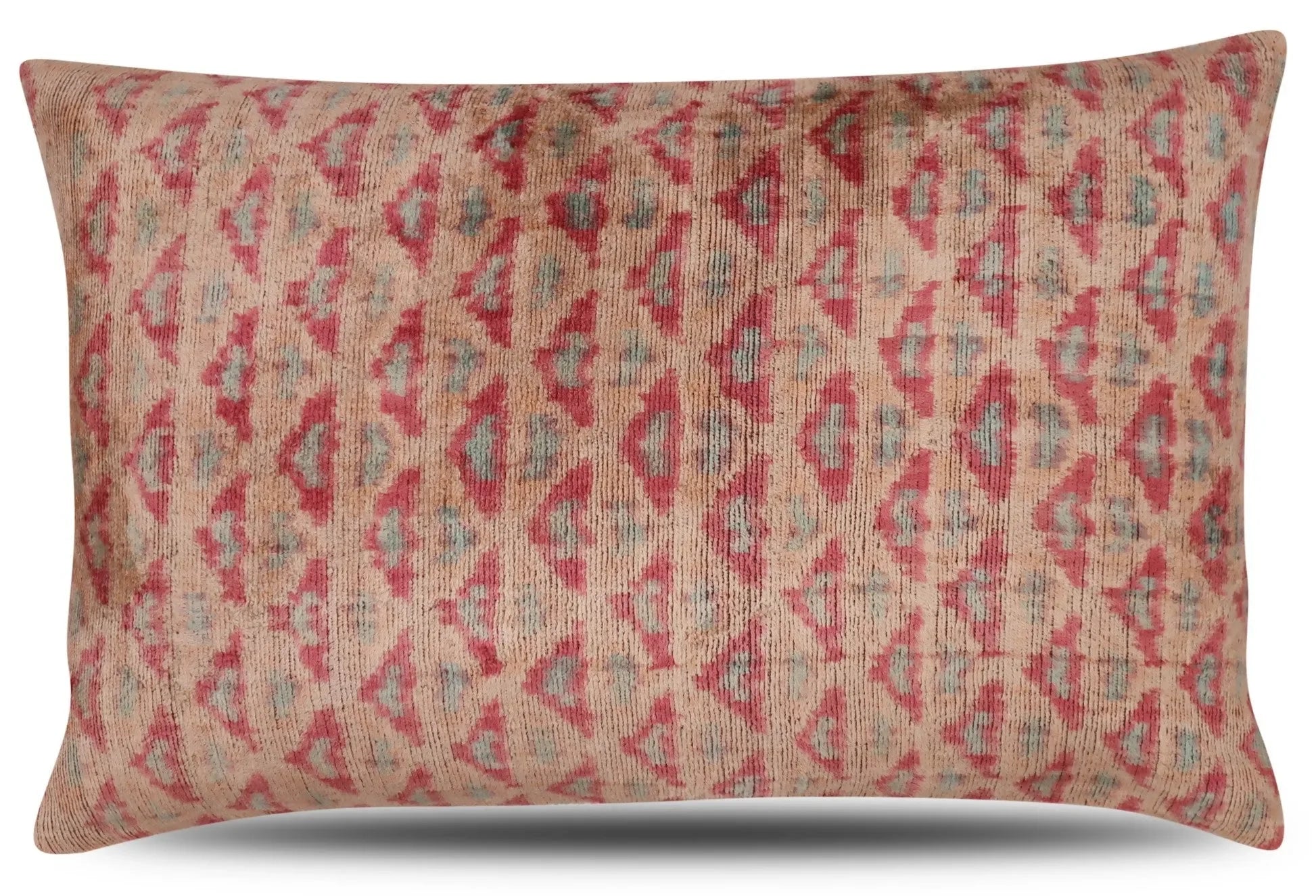 Canvello Handmade Earth Tones Decorative Velvet Silk Pillow - 16" X 24" - The Mayfair Hall