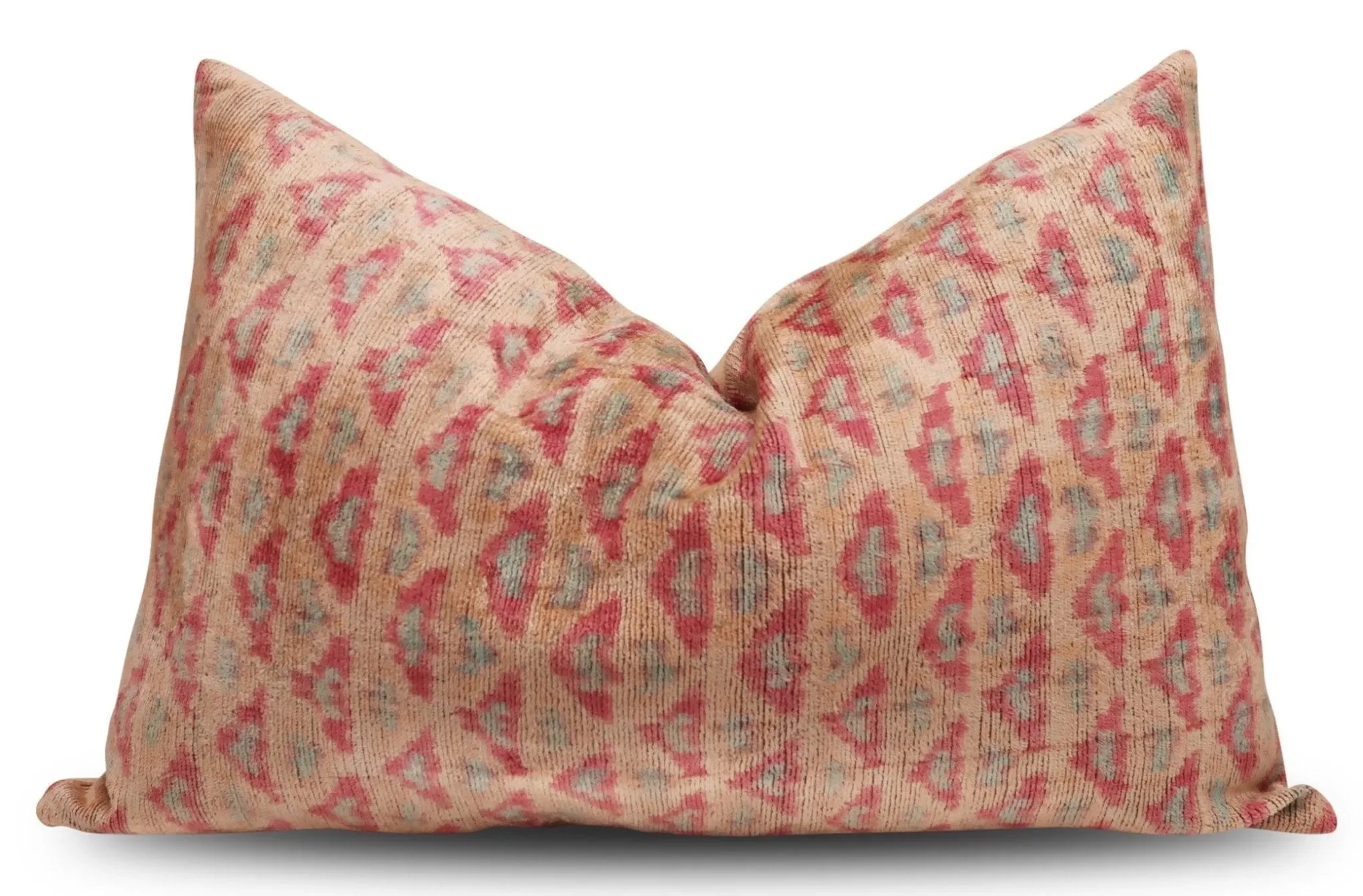 Canvello Handmade Earth Tones Decorative Velvet Silk Pillow - 16" X 24" - The Mayfair Hall