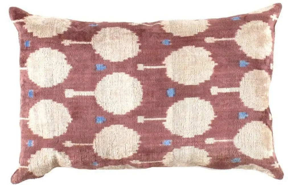 Canvello IKAT Brown Velvet Pillow - TI 150 - The Mayfair Hall
