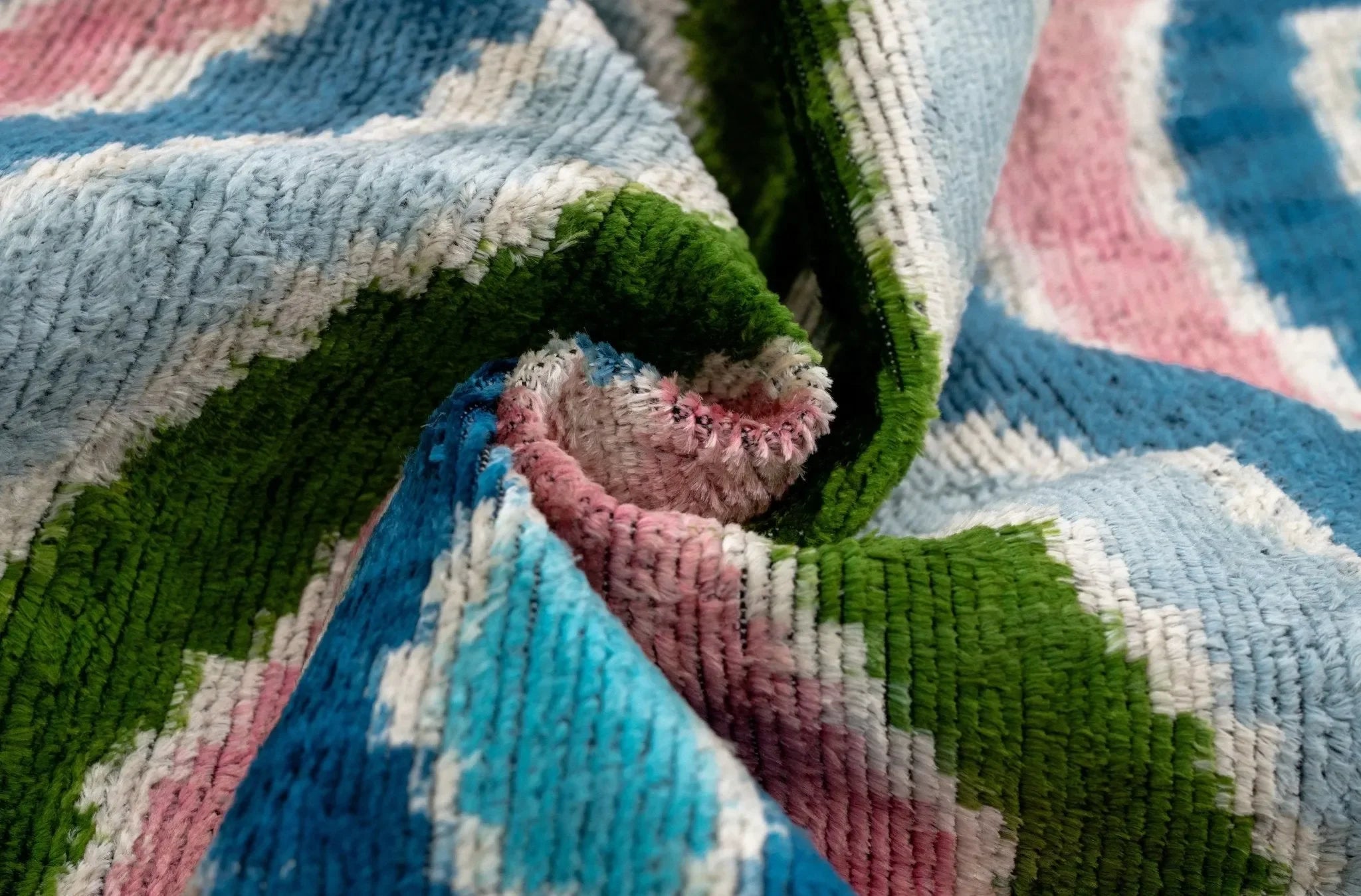 Canvello Luxurious 16x24 Inch Designer Throw Pillow with Down Feather Insert - Artistic Paisley Pattern in Vibrant Colors Pink Blue Green - The Mayfair Hall