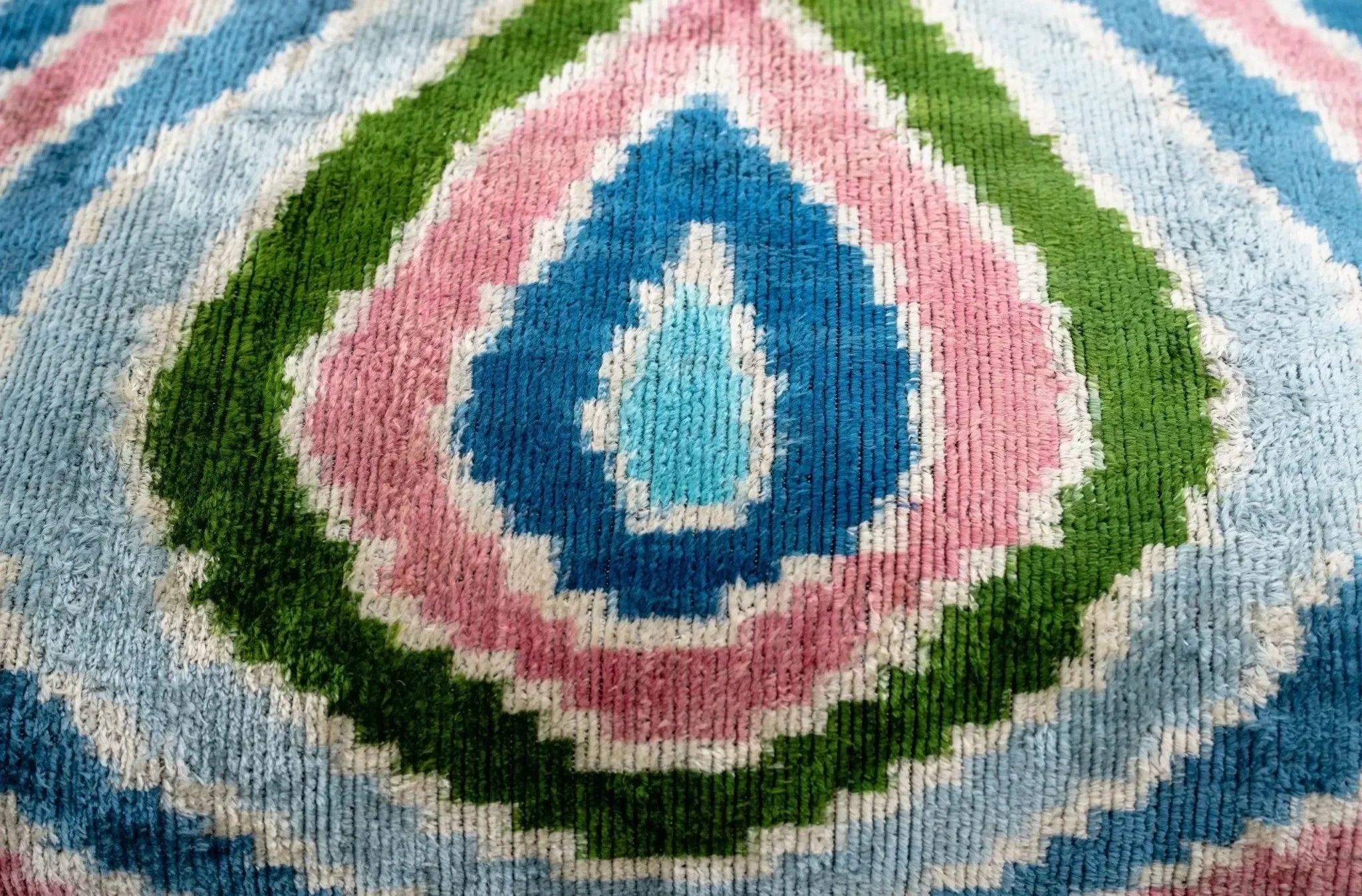 Canvello Luxurious 16x24 Inch Designer Throw Pillow with Down Feather Insert - Artistic Paisley Pattern in Vibrant Colors Pink Blue Green - The Mayfair Hall