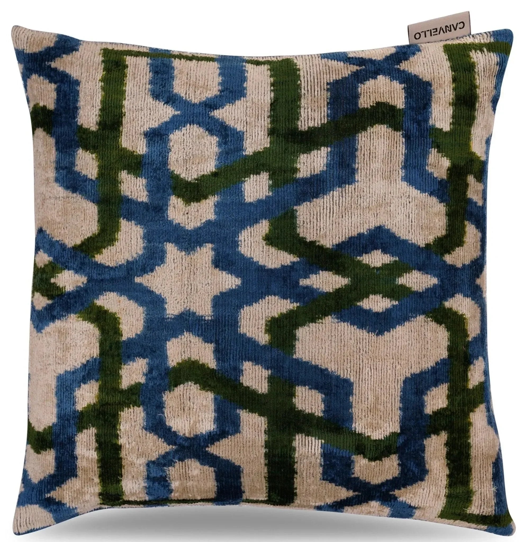 Canvello Luxury Blue Green Geometric Pillow for Couch - 16x16 inch - The Mayfair Hall