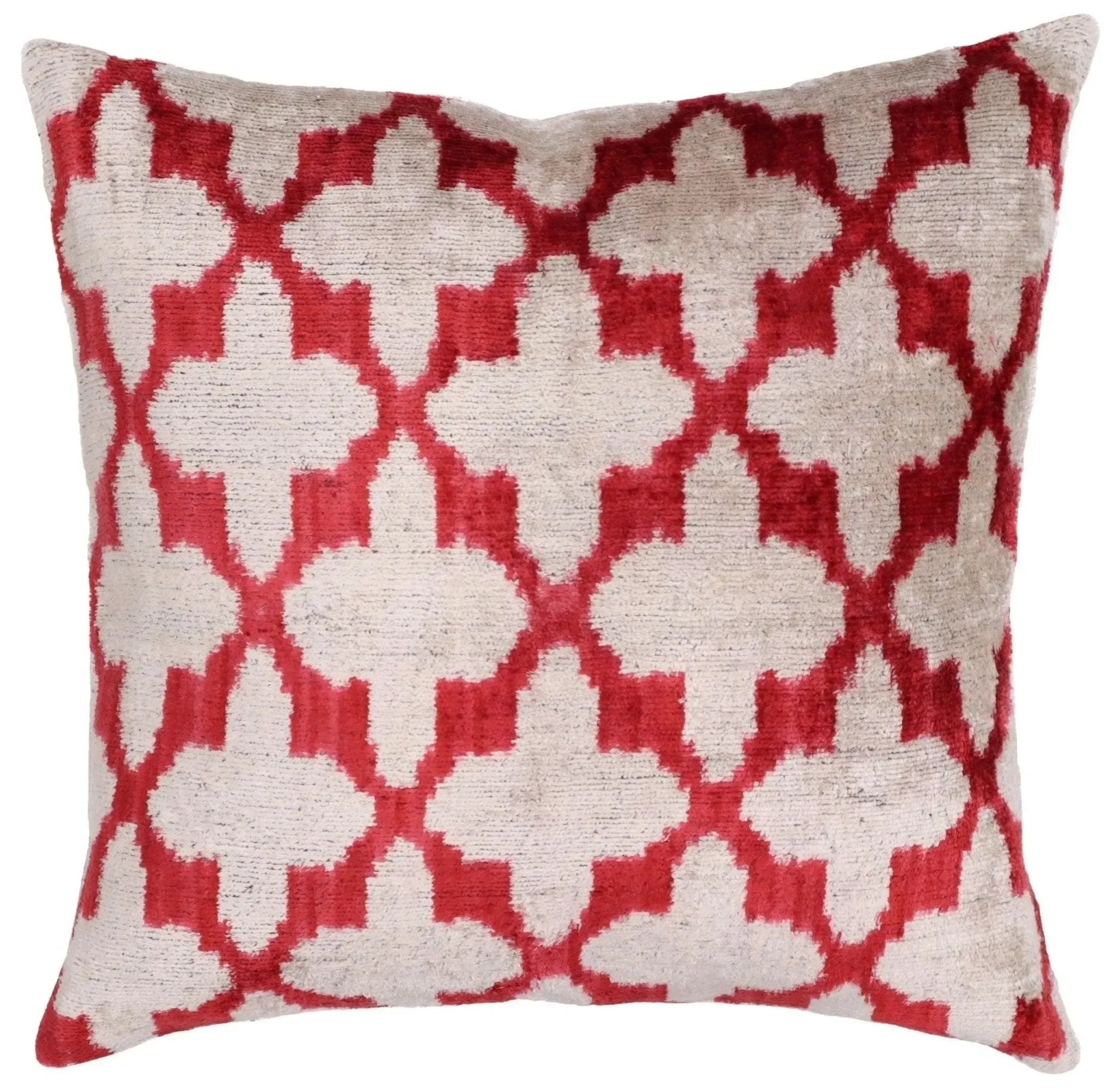 Canvello Luxury Hot Pink Geometric Pillow with Down Insert 16"x16" - The Mayfair Hall