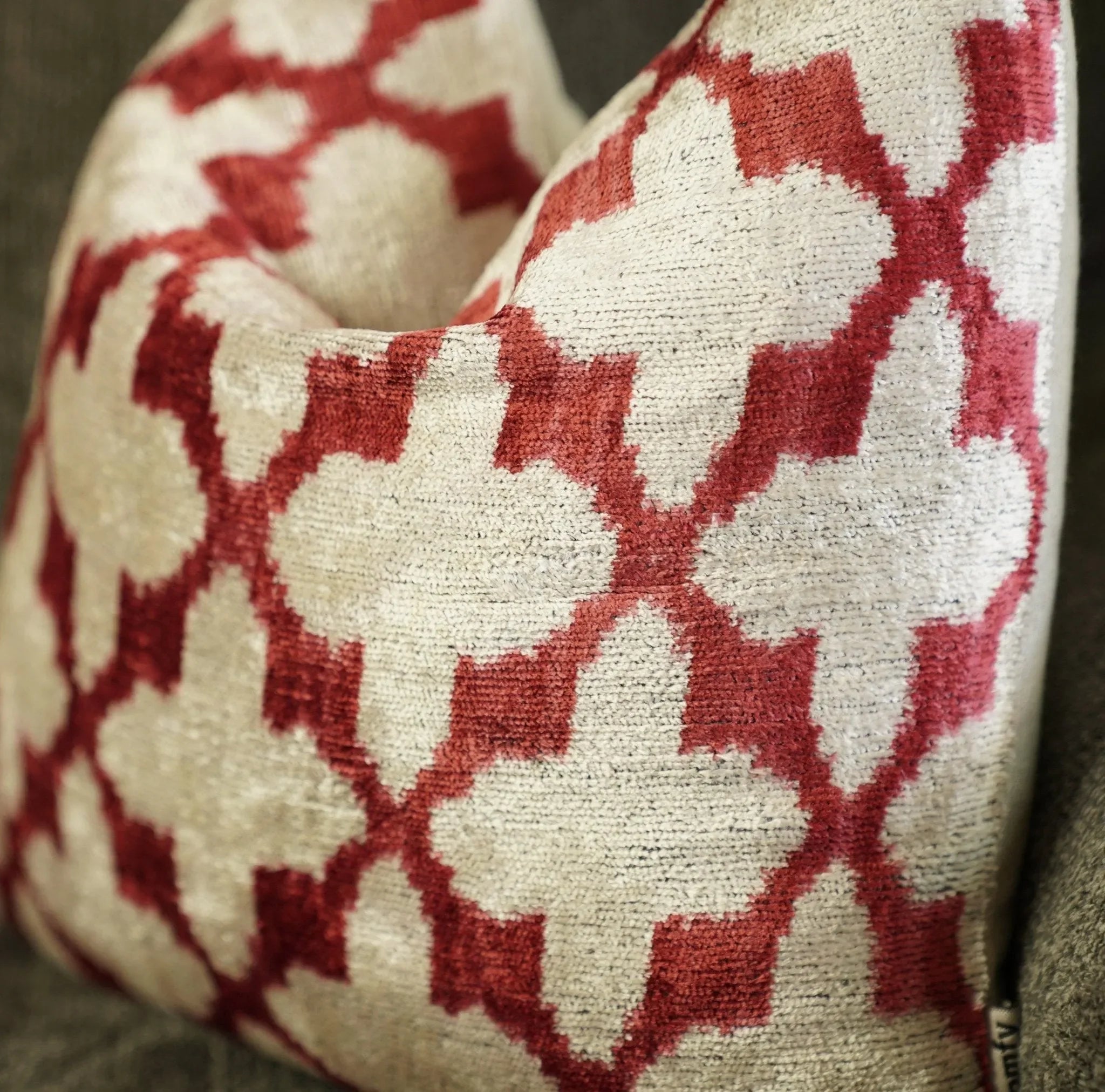 Canvello Luxury Hot Pink Geometric Pillow with Down Insert 16"x16" - The Mayfair Hall